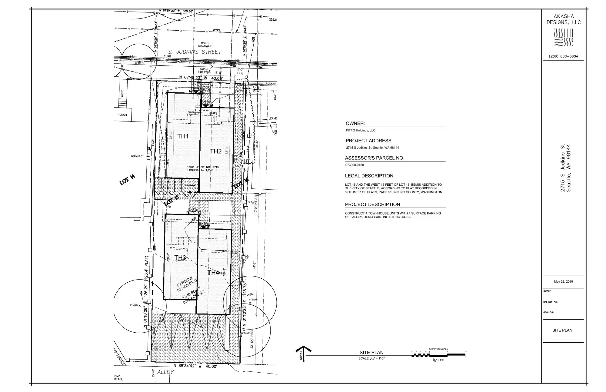 Site plan for 2715 S Judkins St
