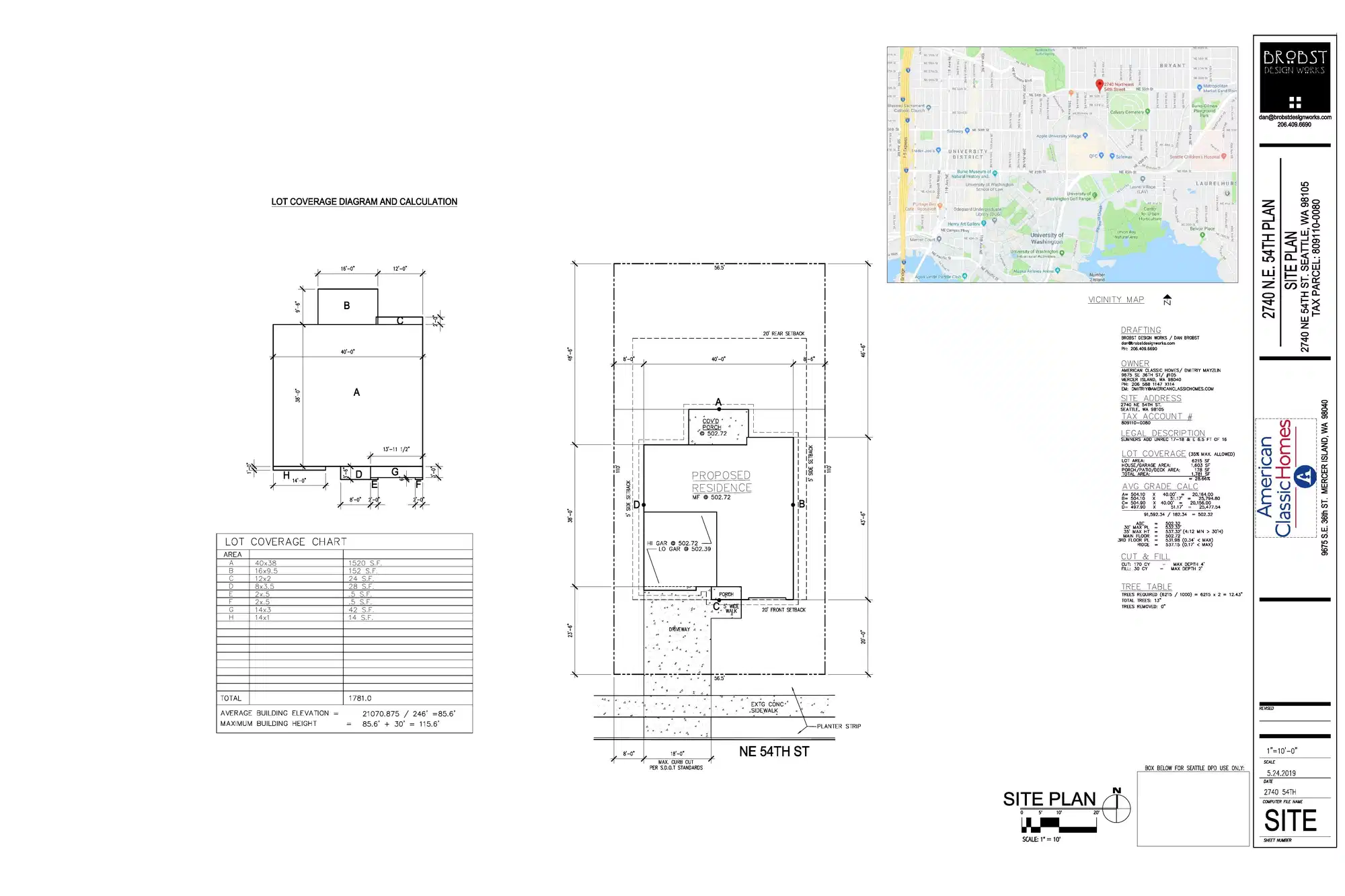 Site plan for 2740 NE 54th St