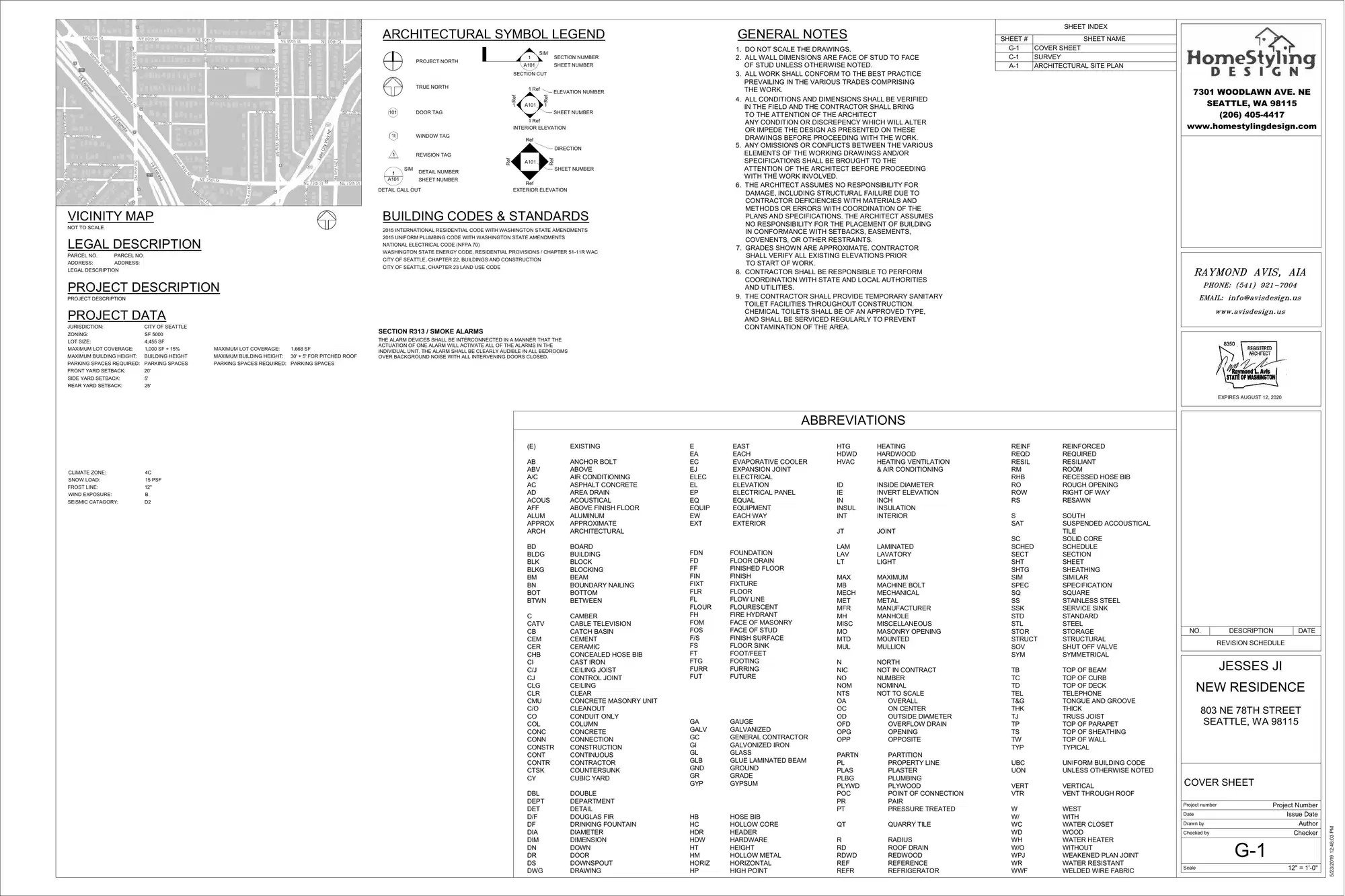 Site plan for 803 NE 78th St