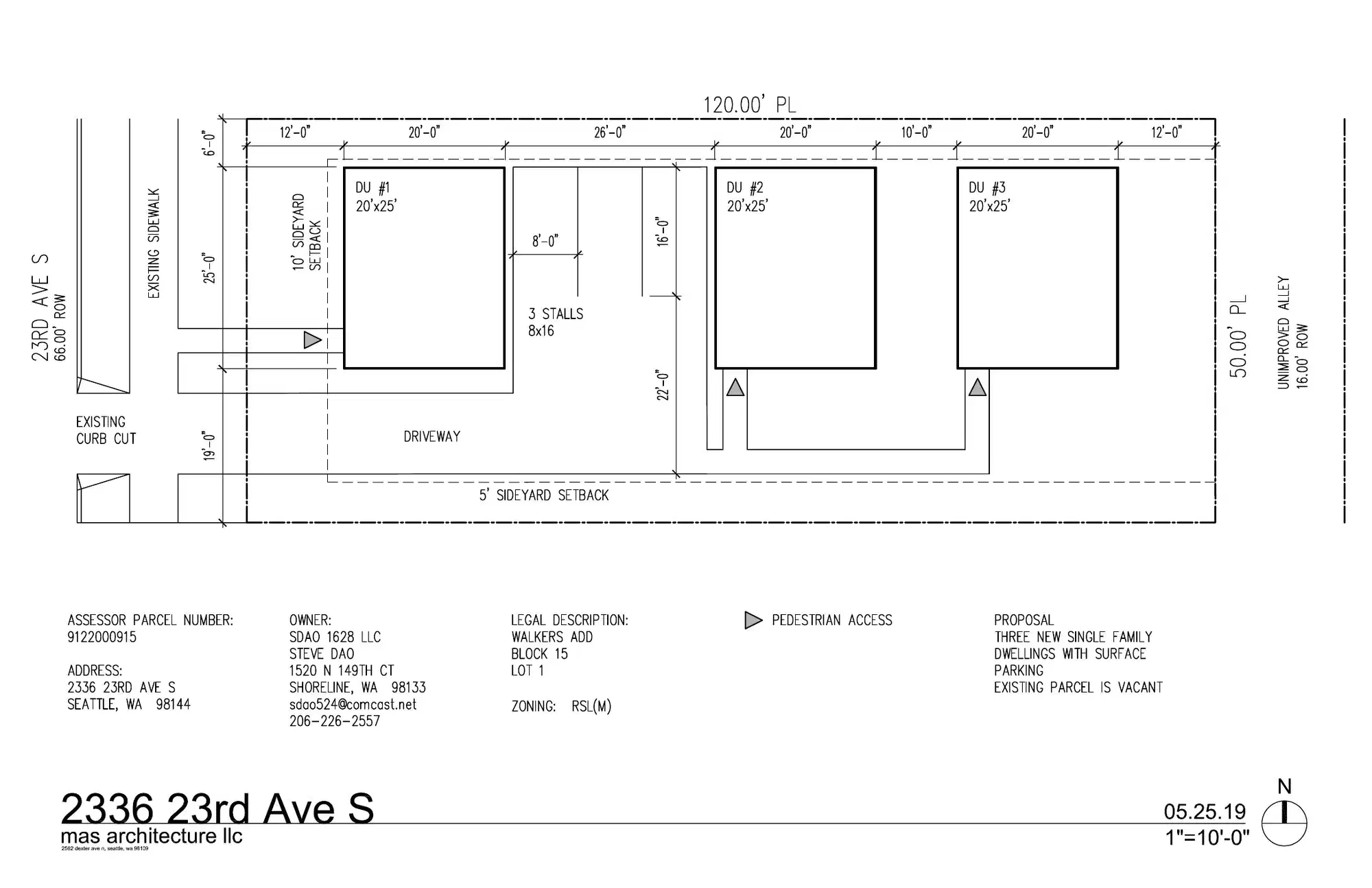 Site plan for 2336 C 23rd Ave S