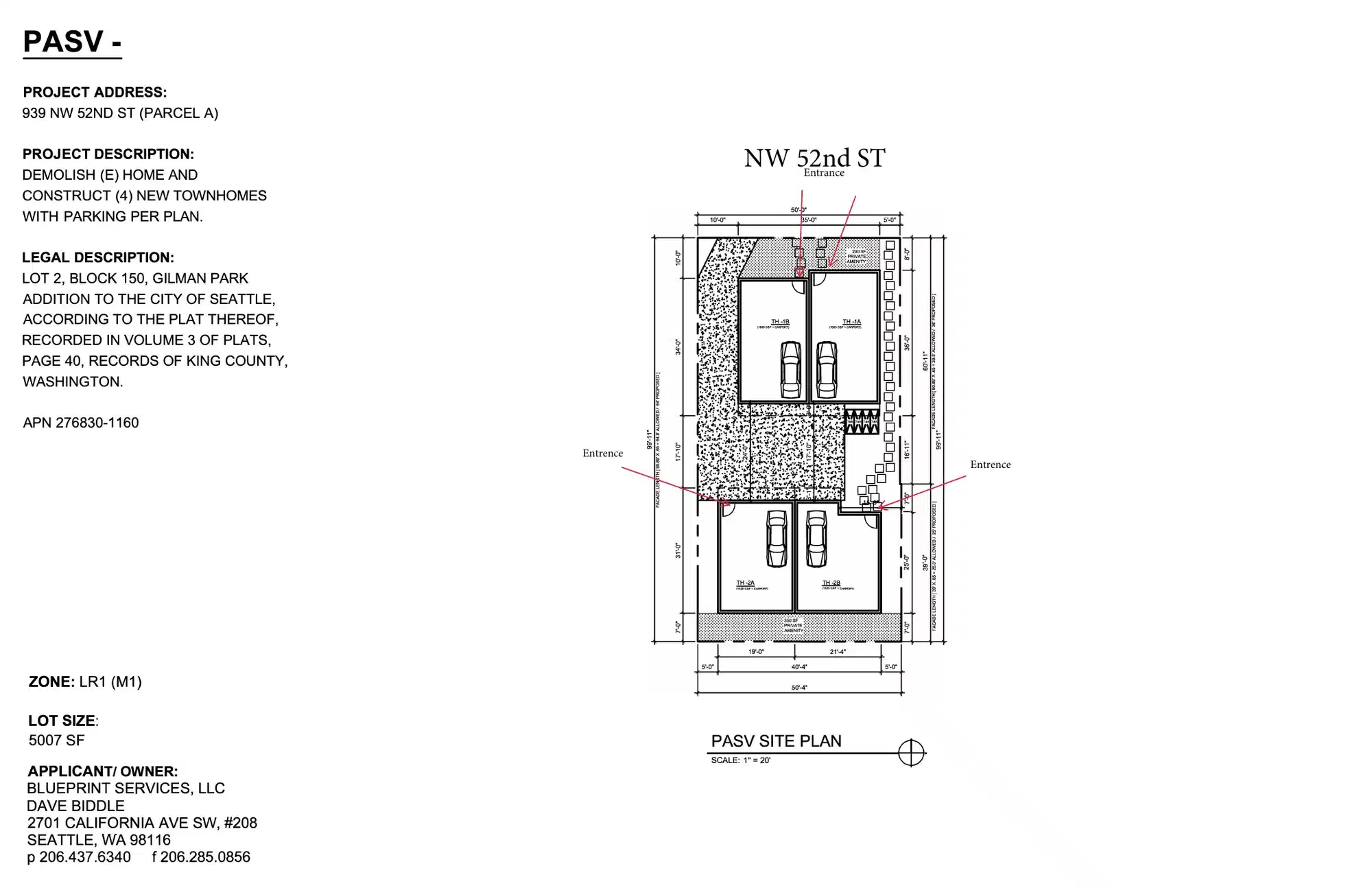 Site plan for 939 NW 52nd St