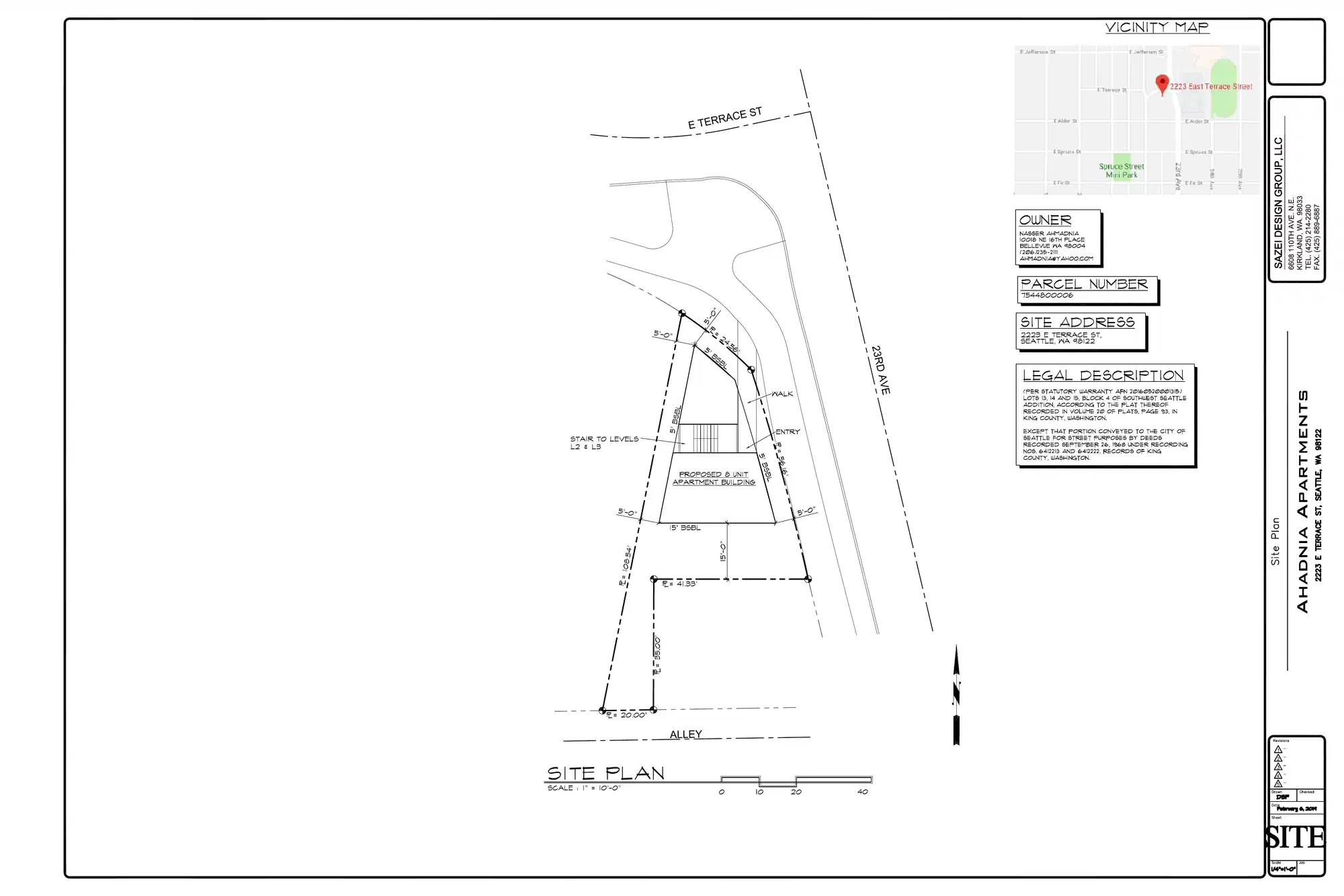 Site plan for 323 23rd Ave