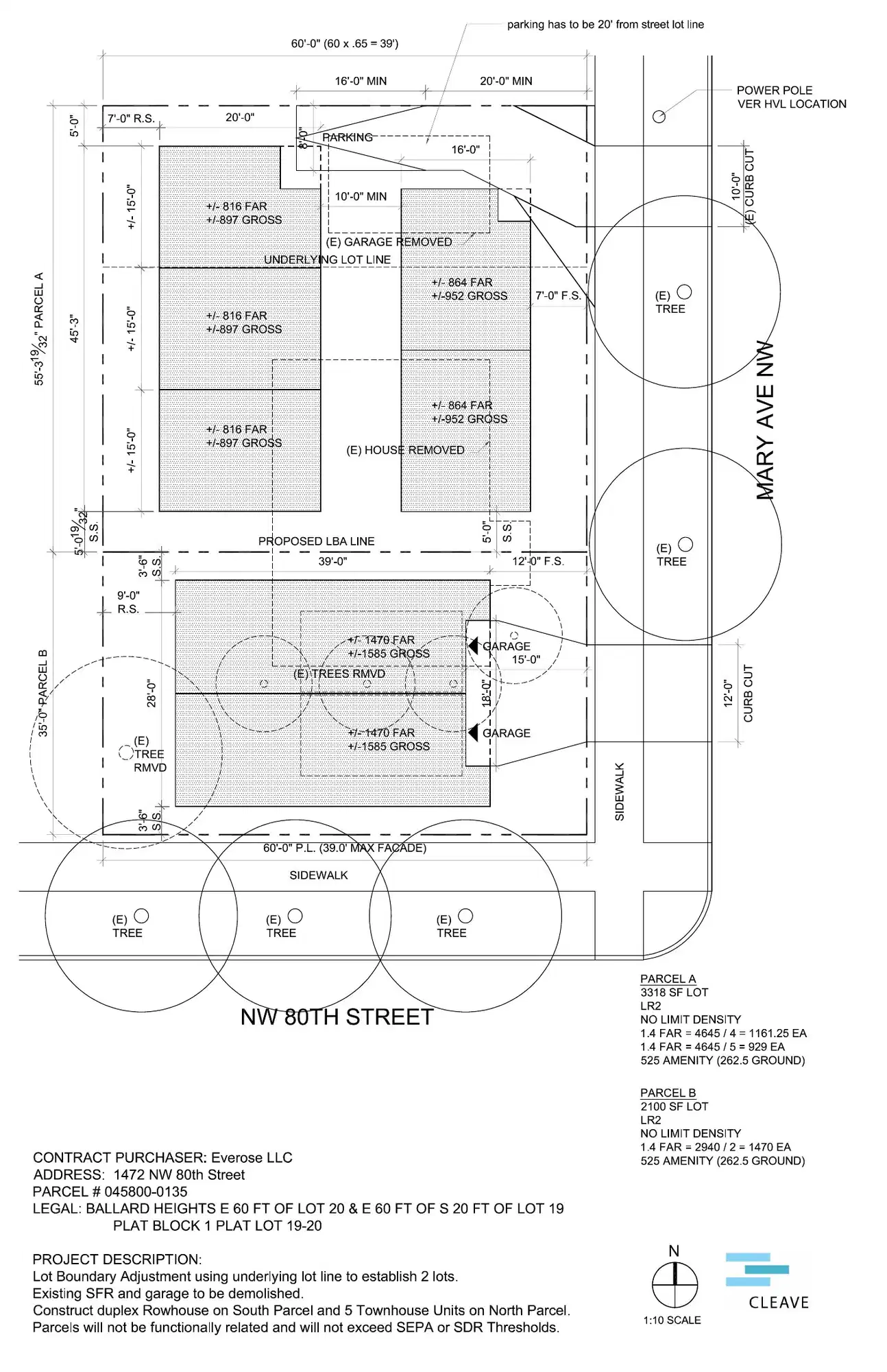 Site plan for 1472 NW 80th St