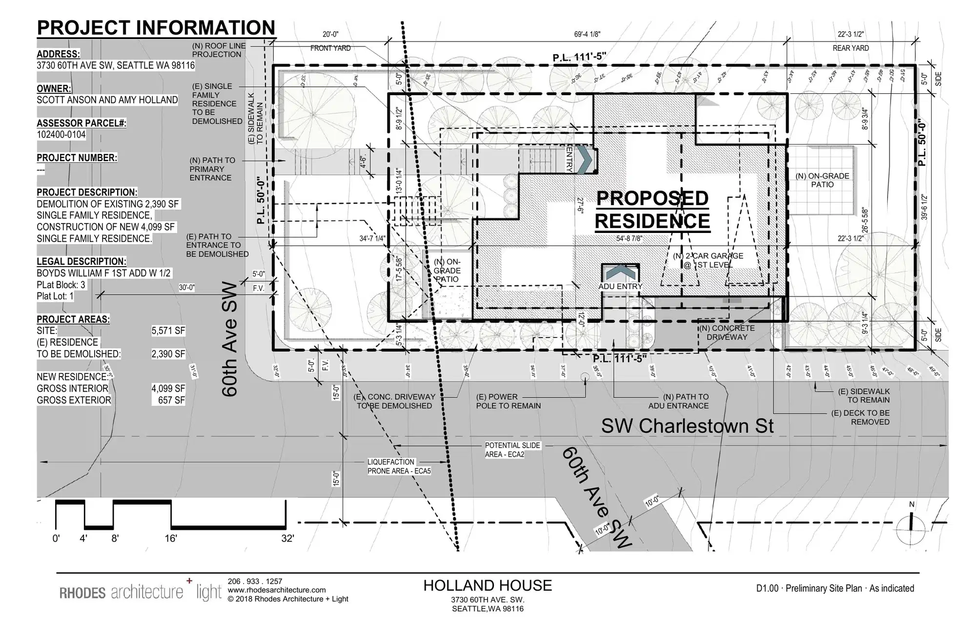 Site plan for 3730 60th Ave SW