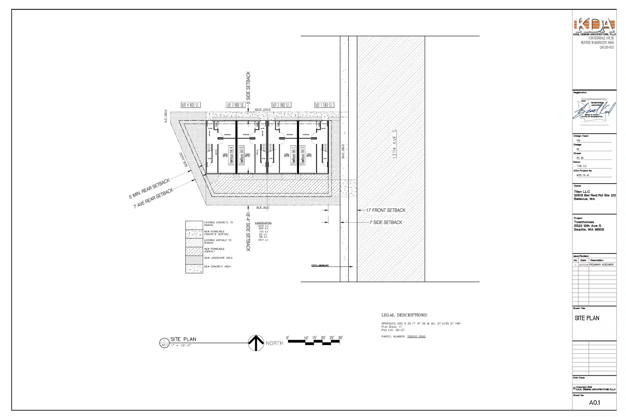 Site plan for 5523 13th Ave S