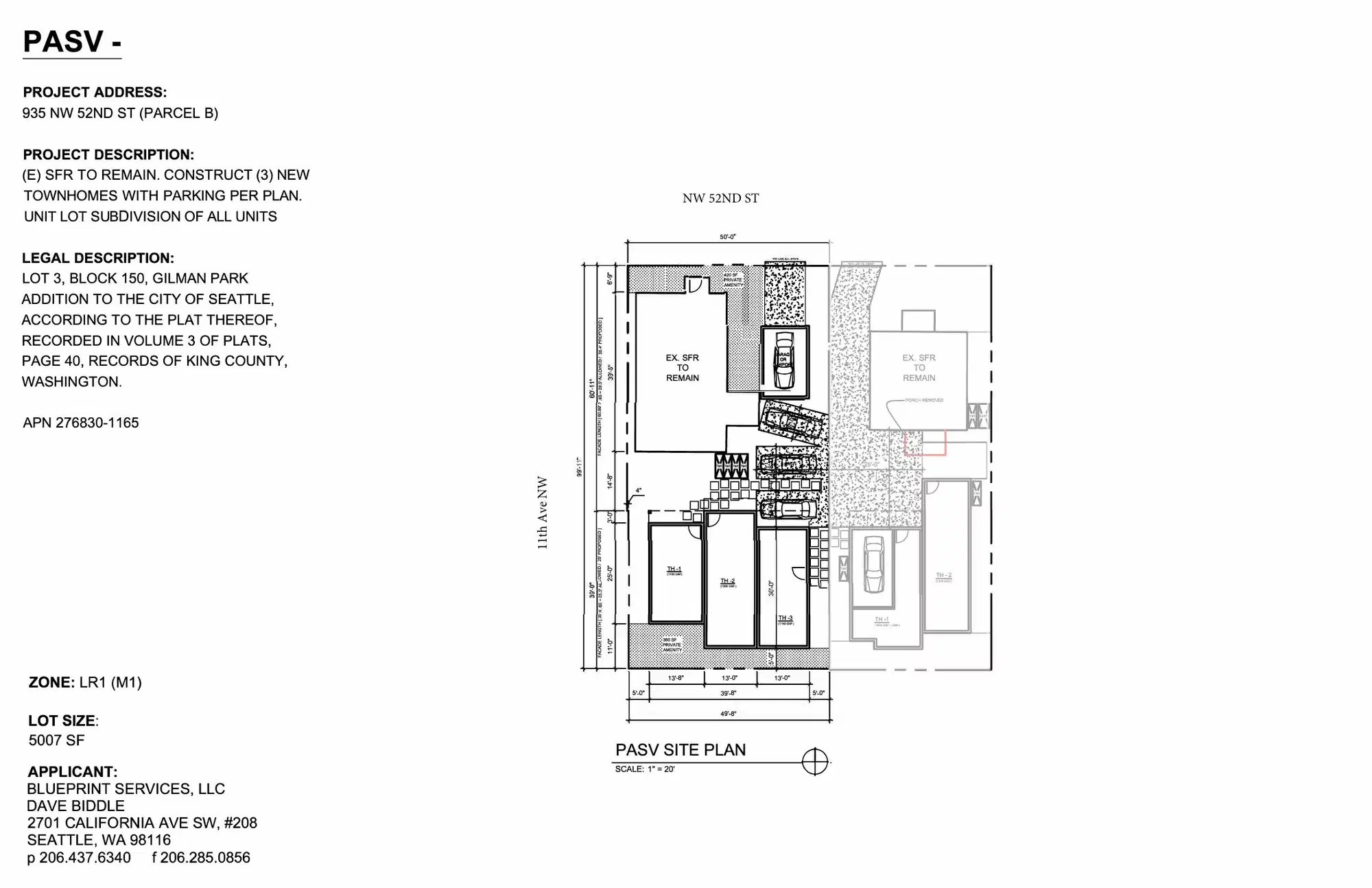 Site plan for 933 NW 52nd St