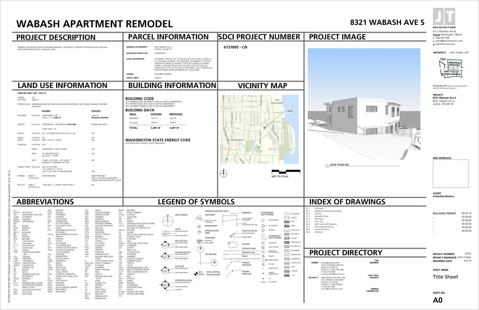Site plan for 8321 Wabash Ave S