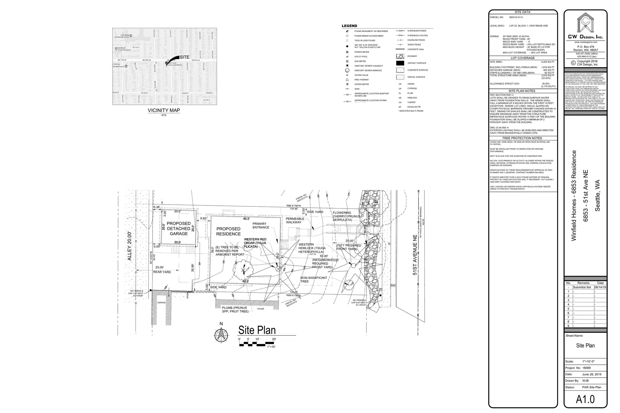 Site plan for 6851 51st Ave NE