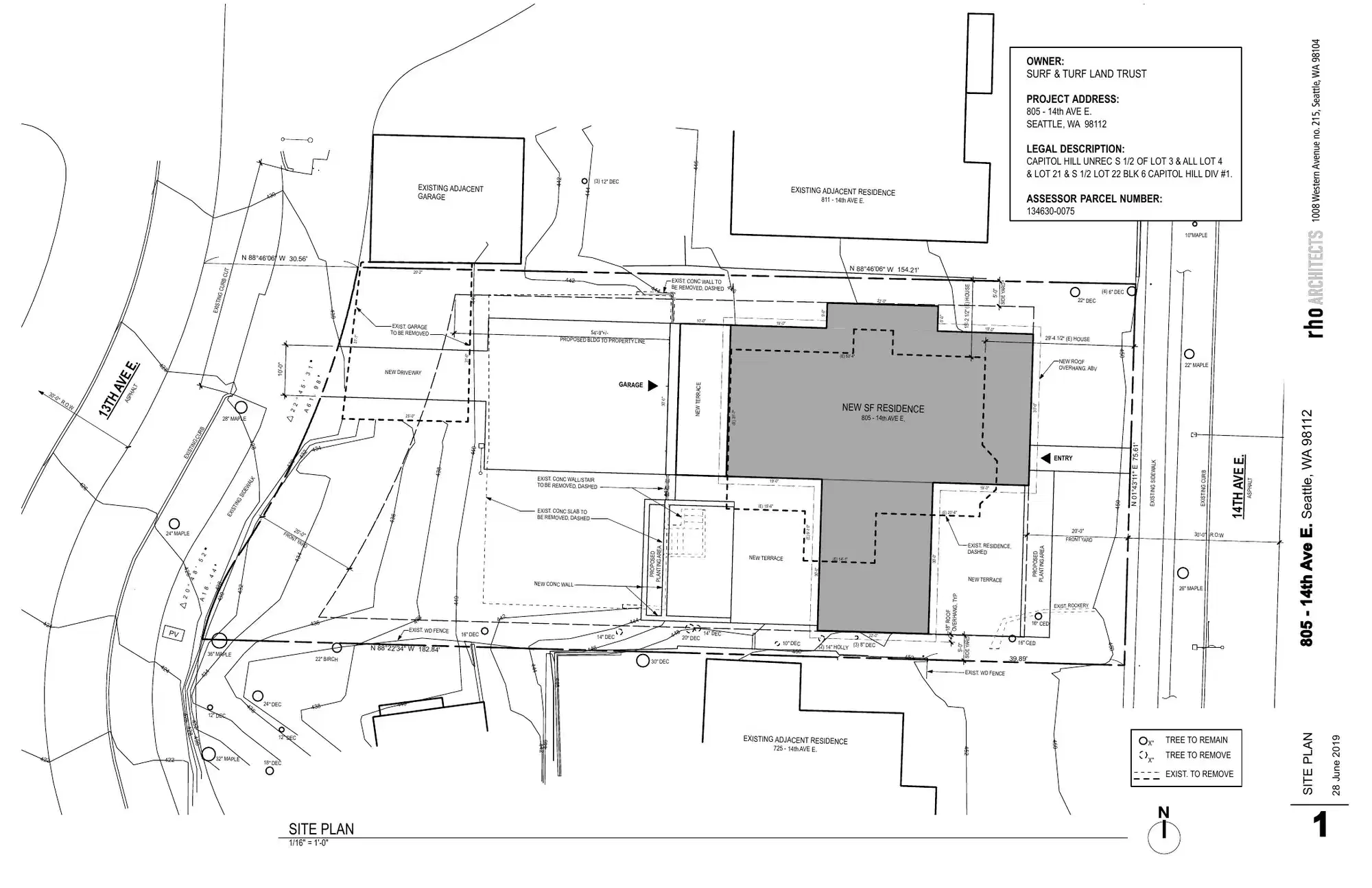 Site plan for 805 14th Ave E
