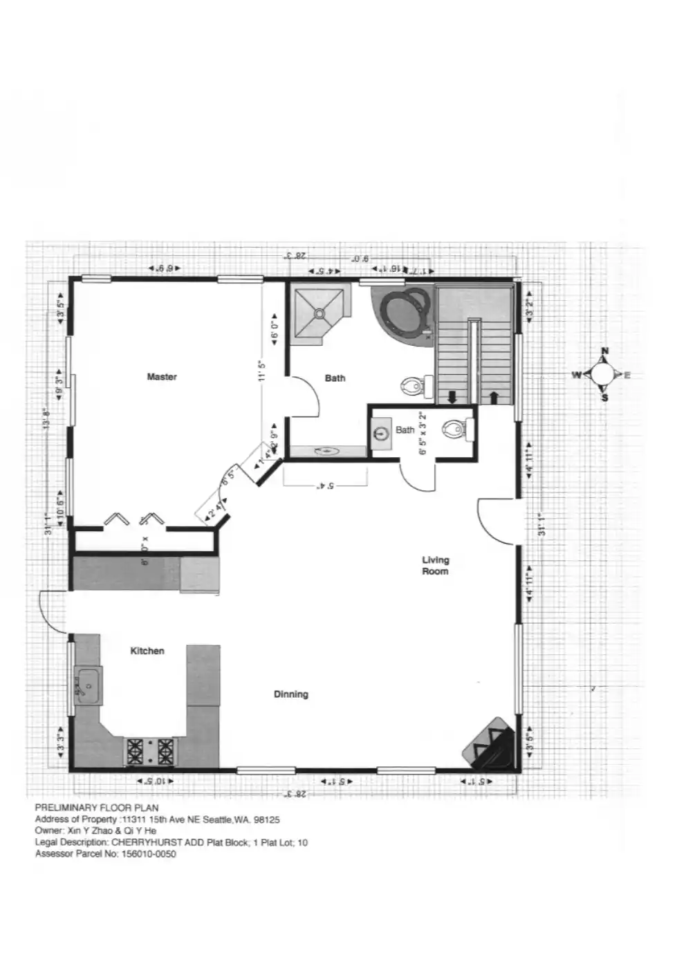 Site plan for 11311 15th Ave NE