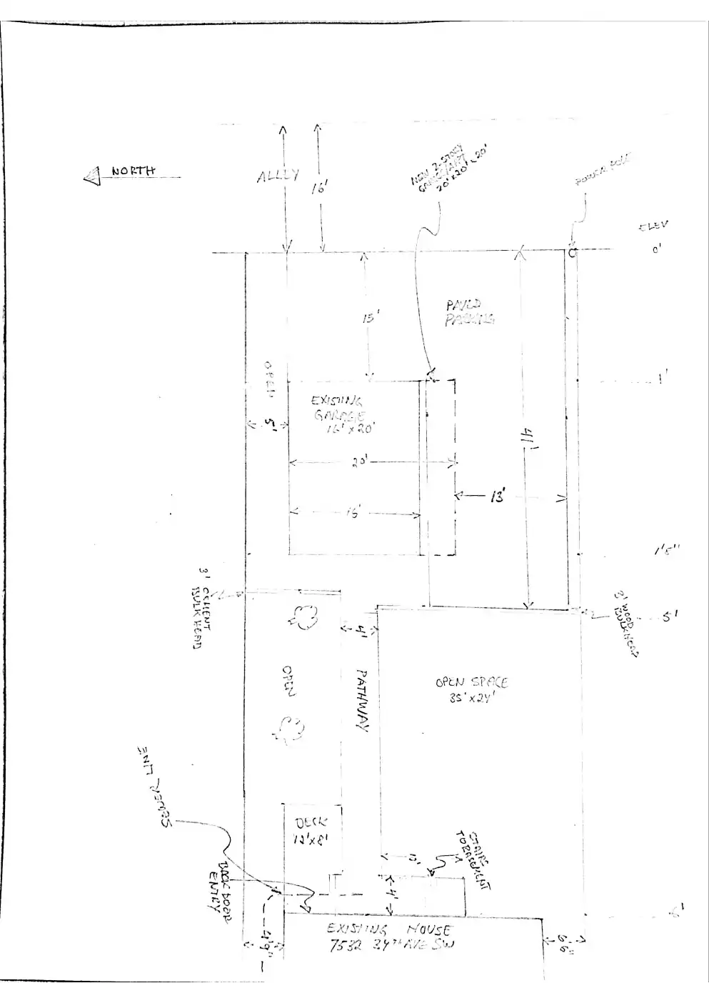 Site plan for 7532 34th Ave SW