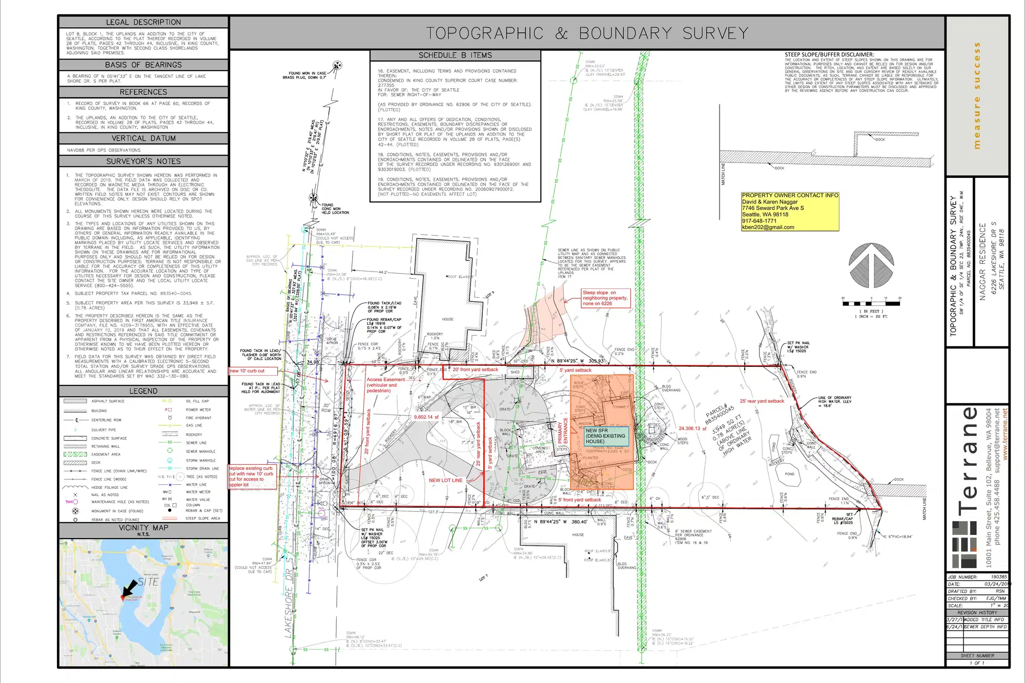 Site plan for 6226 Lake Shore Dr S