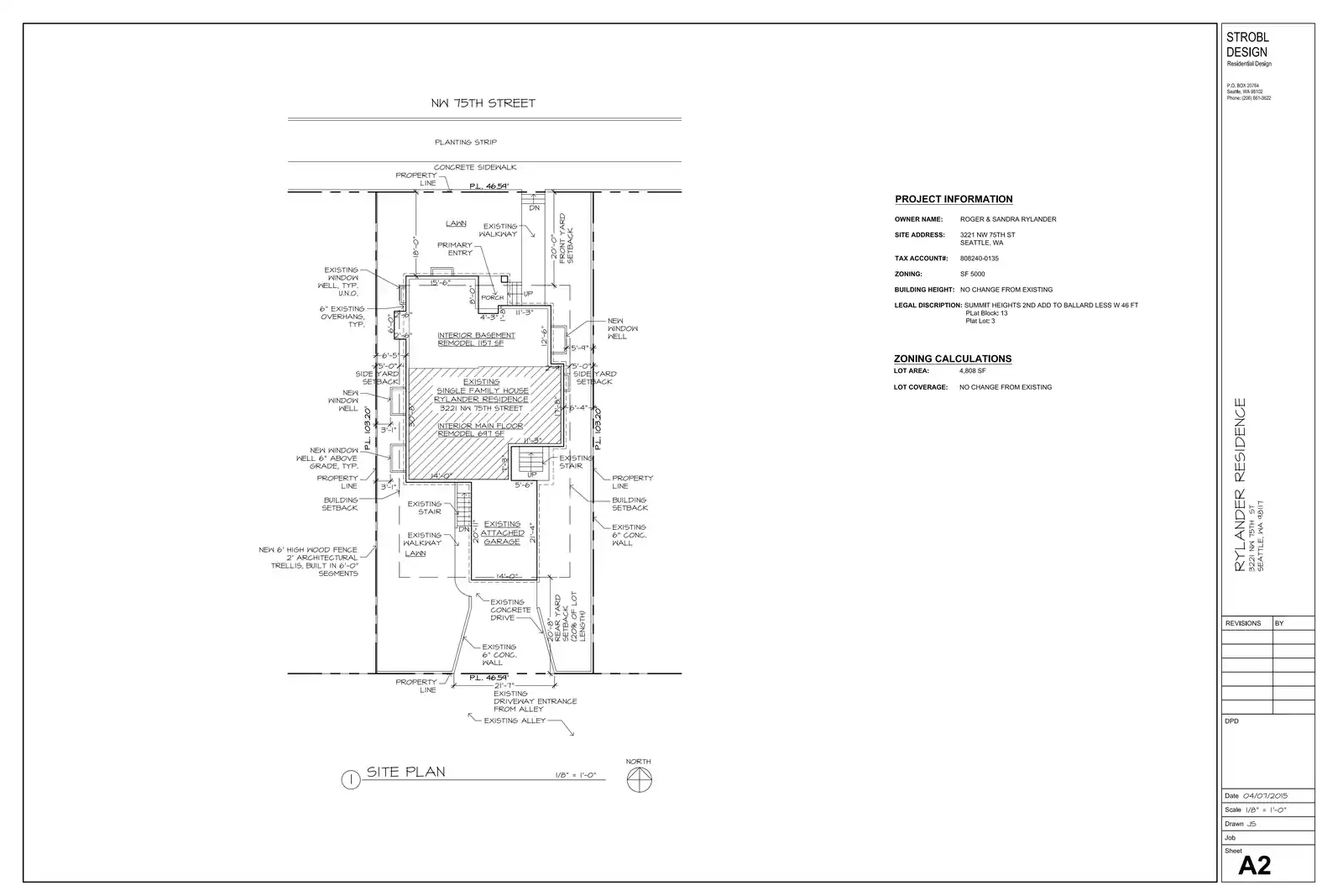 Site plan for 3215 NW 75th St