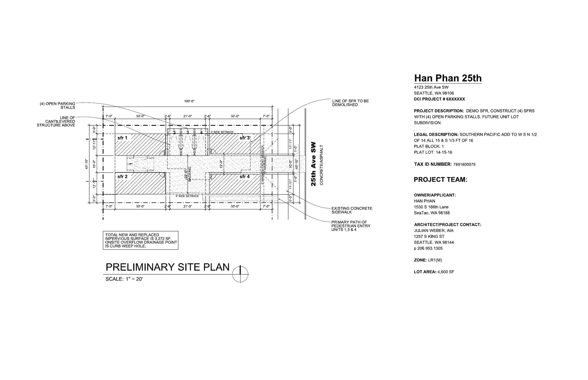 Site plan for 4123 25th Ave SW