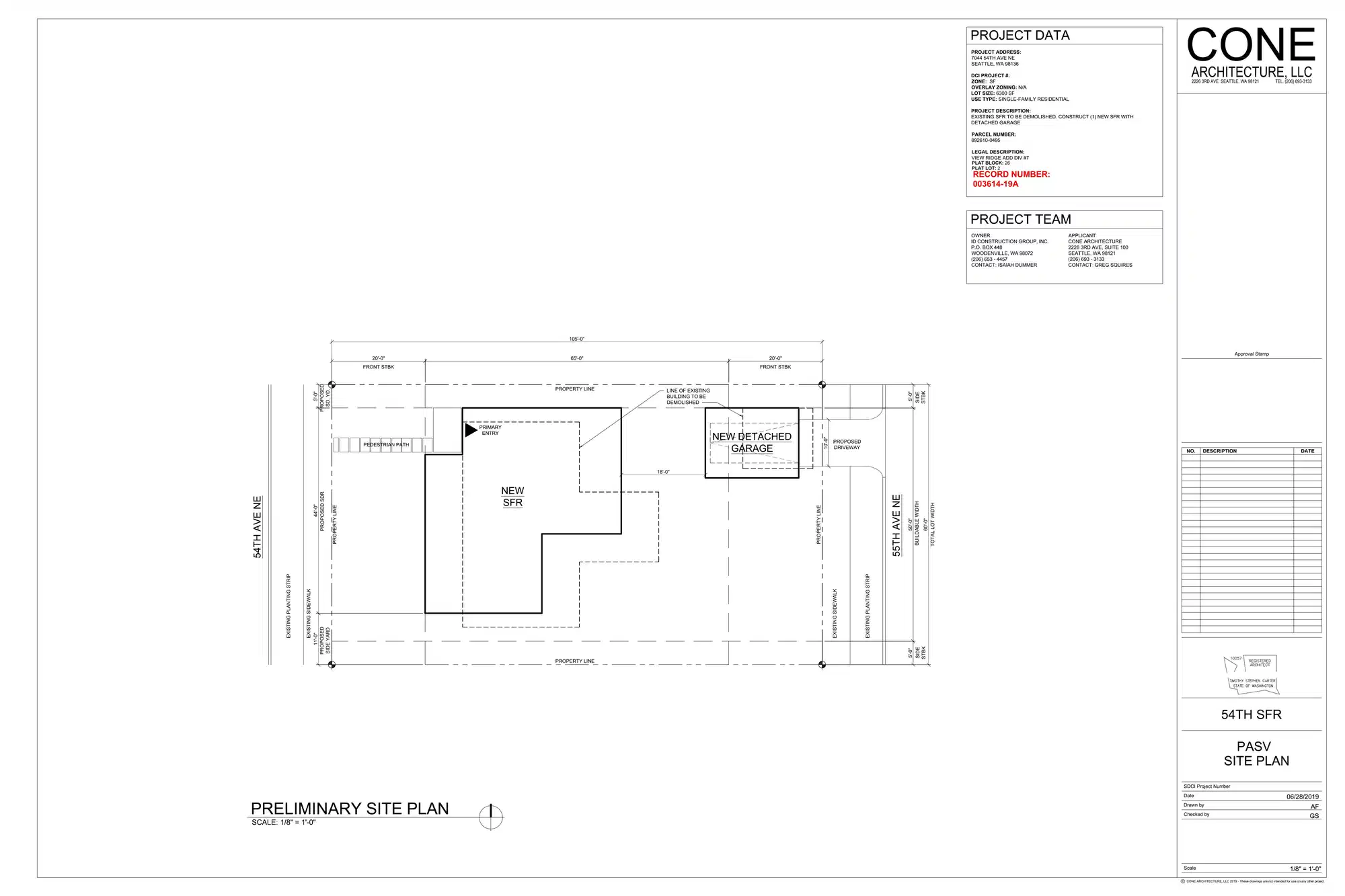 Site plan for 7044 54th Ave NE