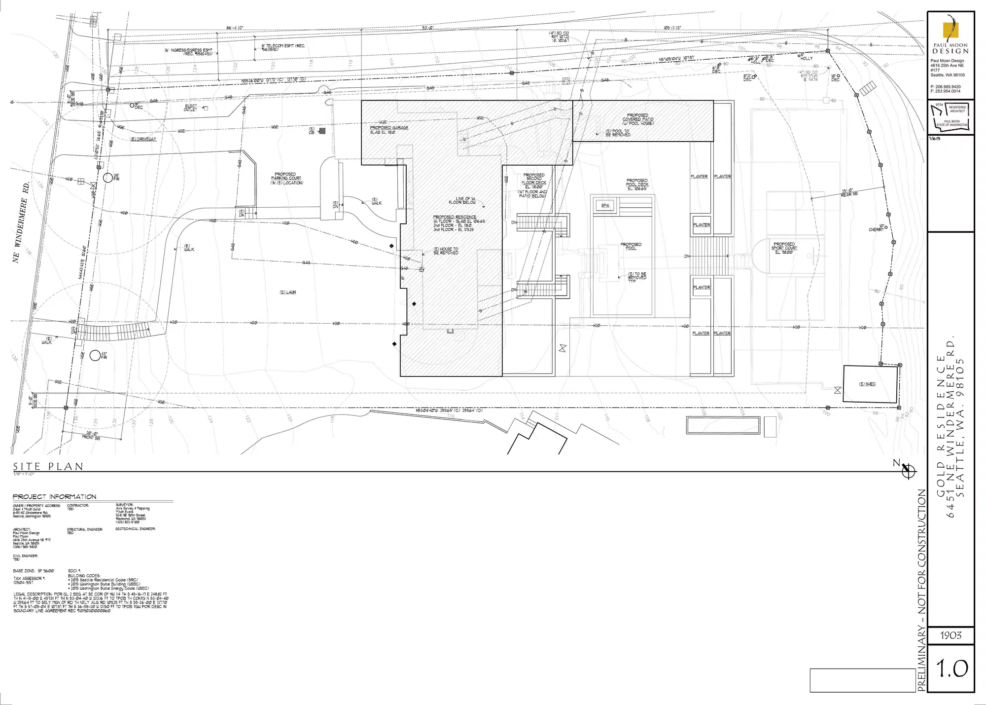 Site plan for 6451 NE Windermere Rd
