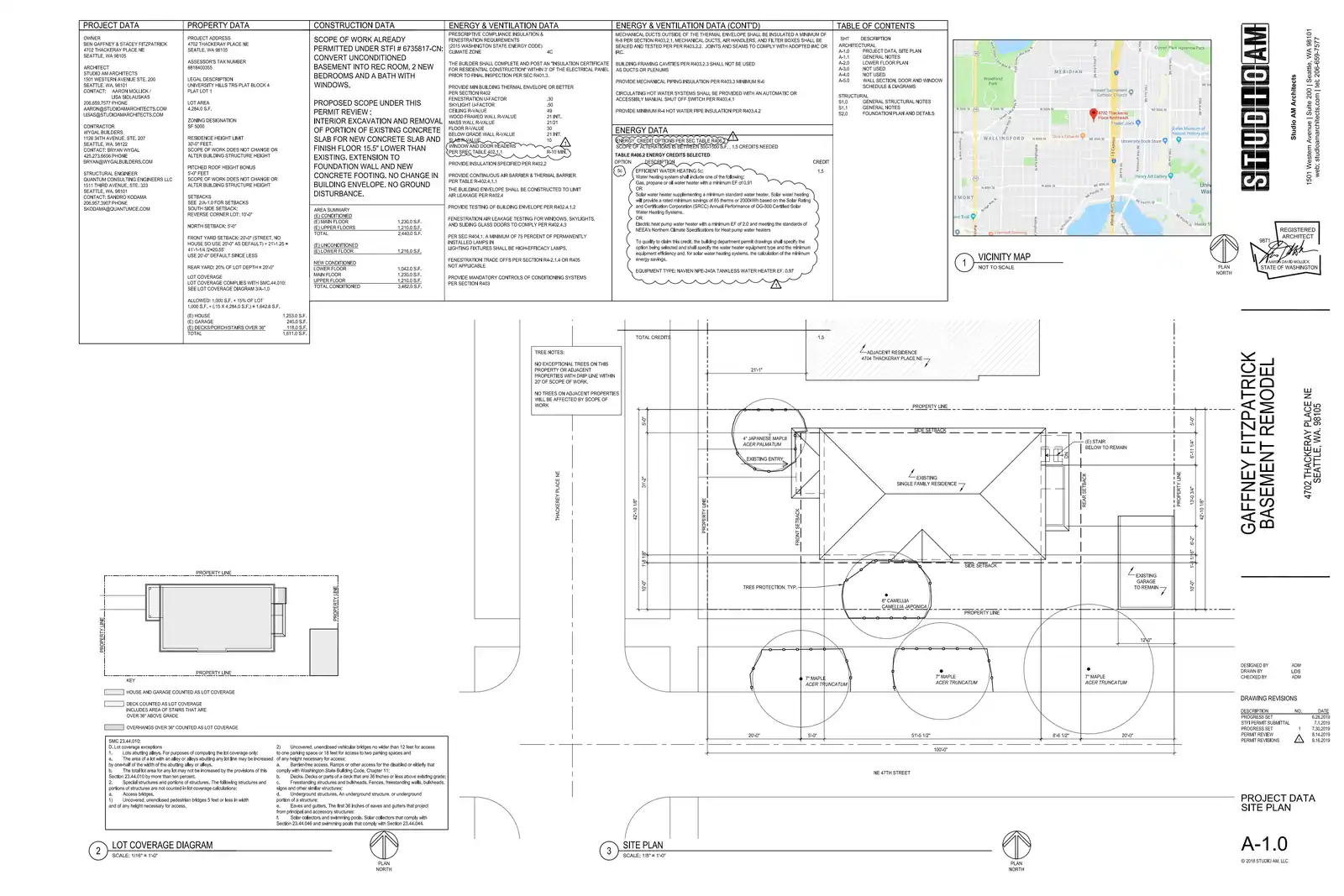 Site plan for 4702 Thackeray Pl NE