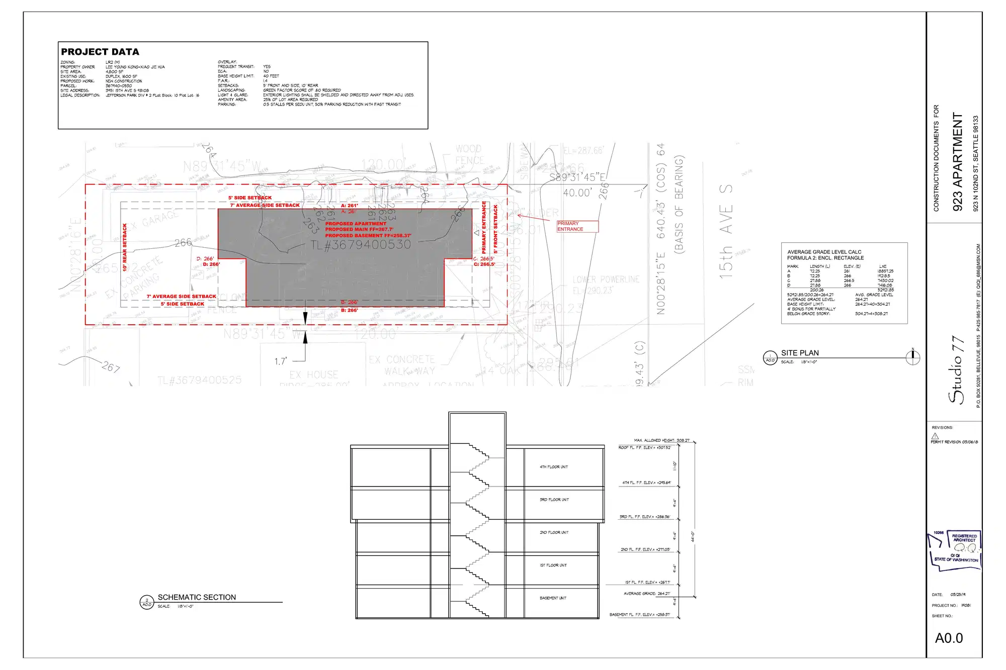 Site plan for 3951 15th Ave S