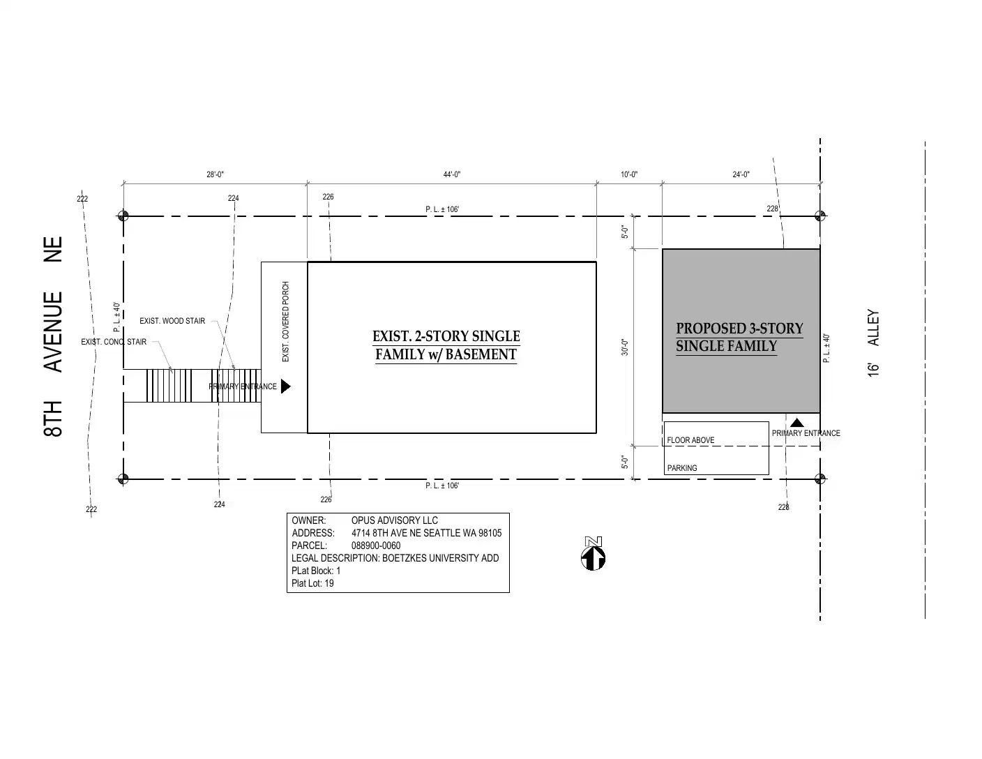 Site plan for 4712 8th Ave NE