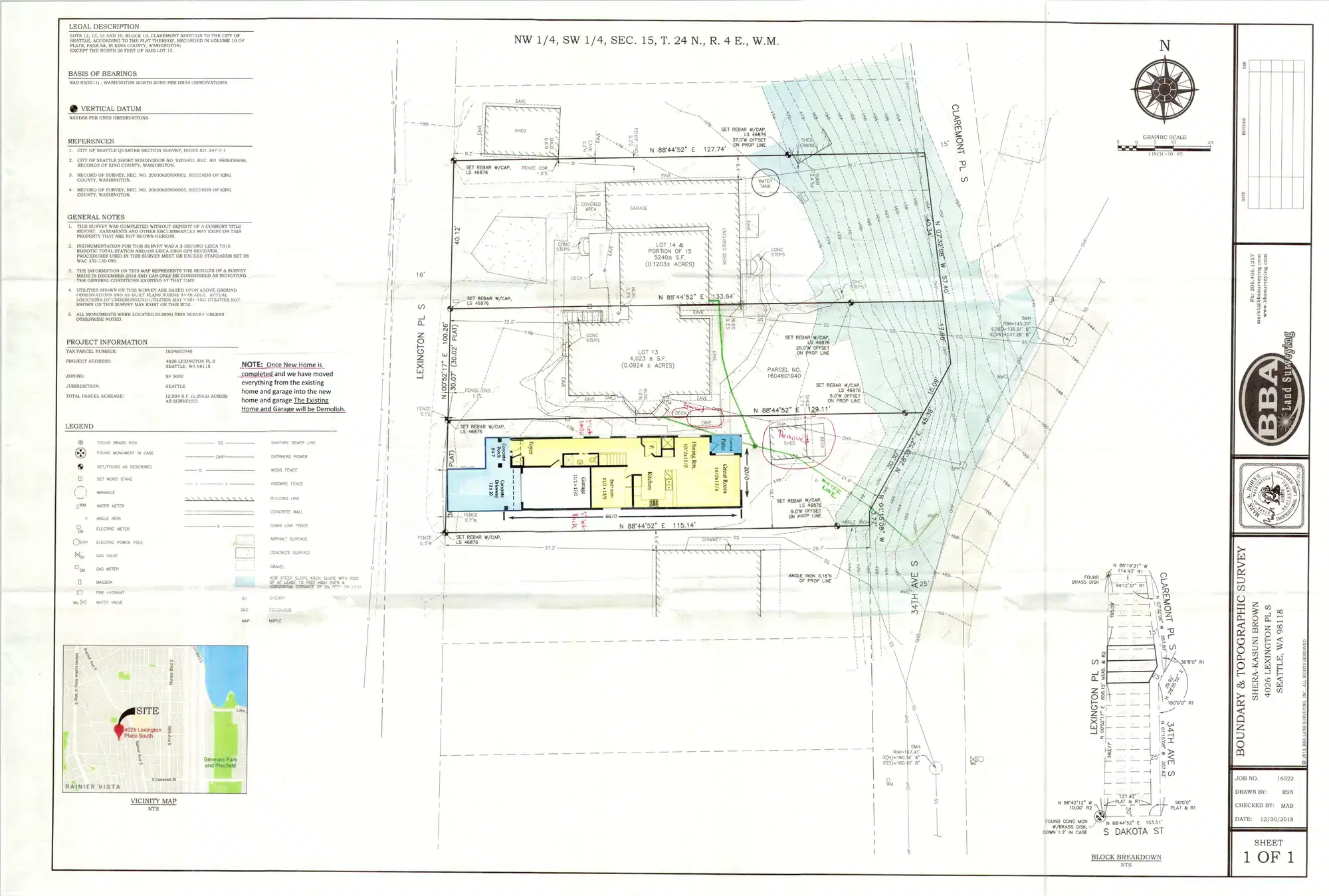 Site plan for 4026 Lexington Pl S