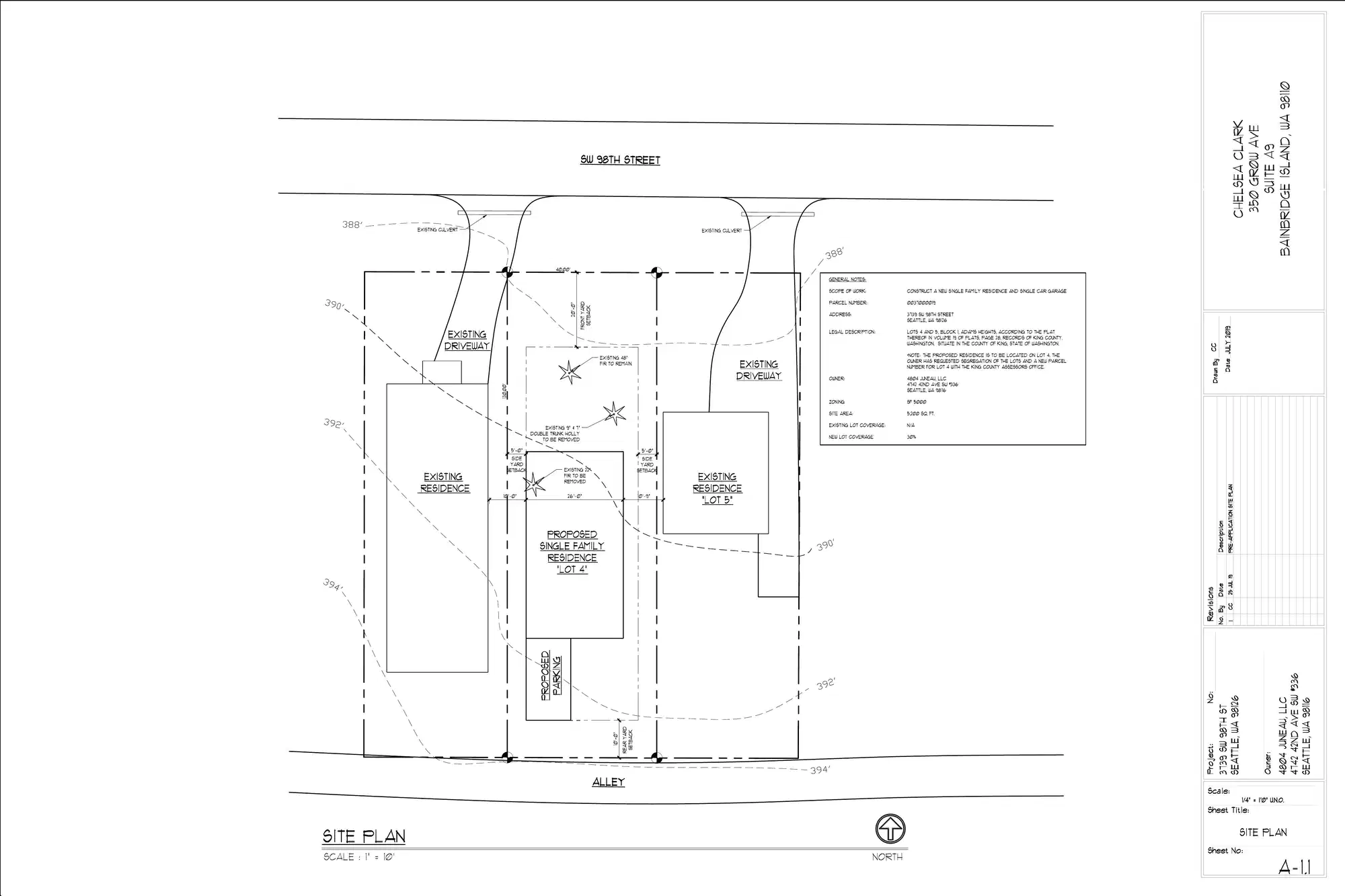 Site plan for 3741 SW 98th St
