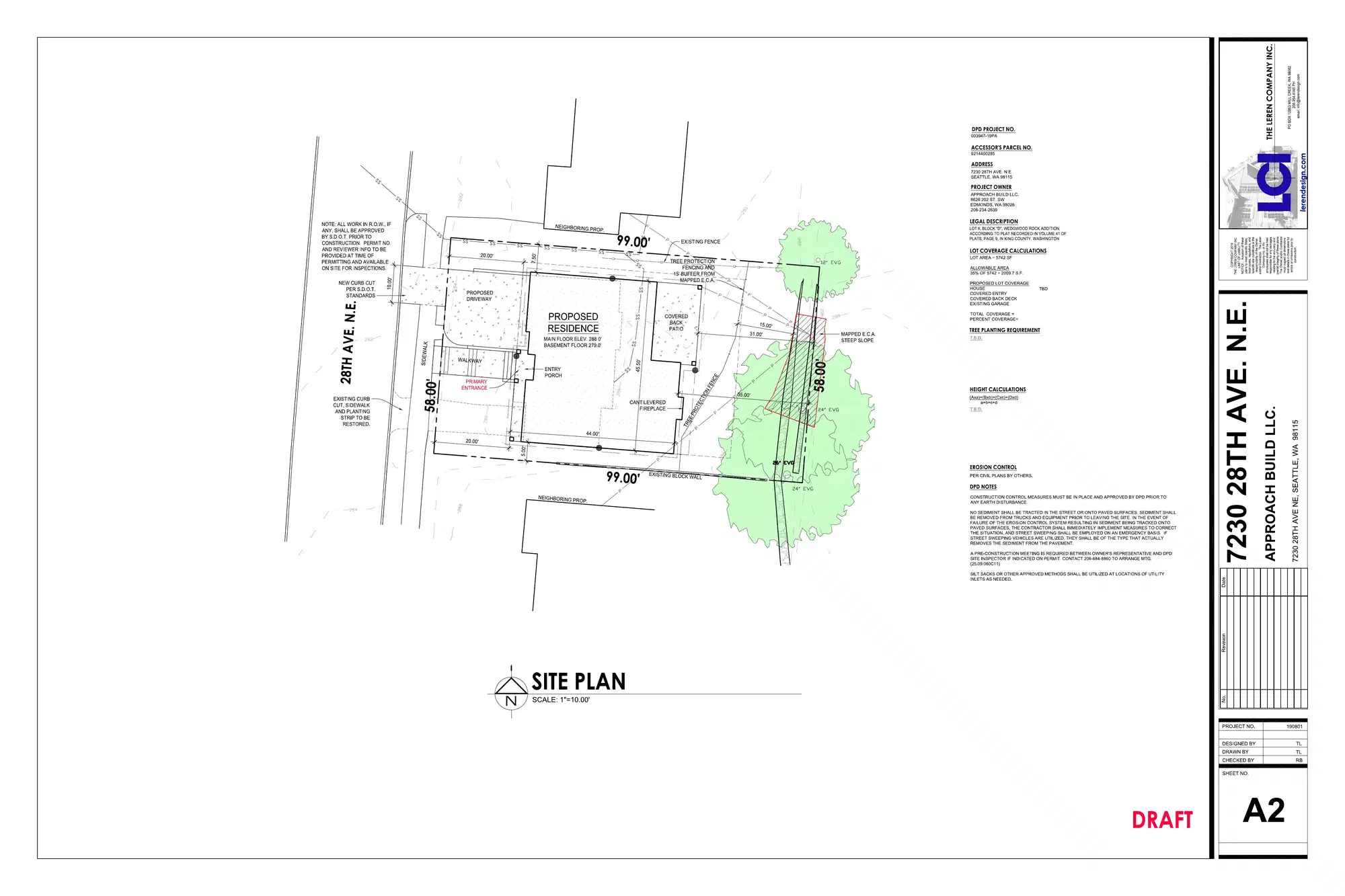 Site plan for 7230 28th Ave NE