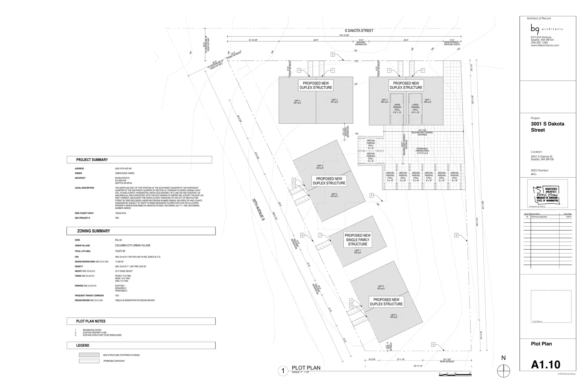 Site plan for 3003 S Dakota St