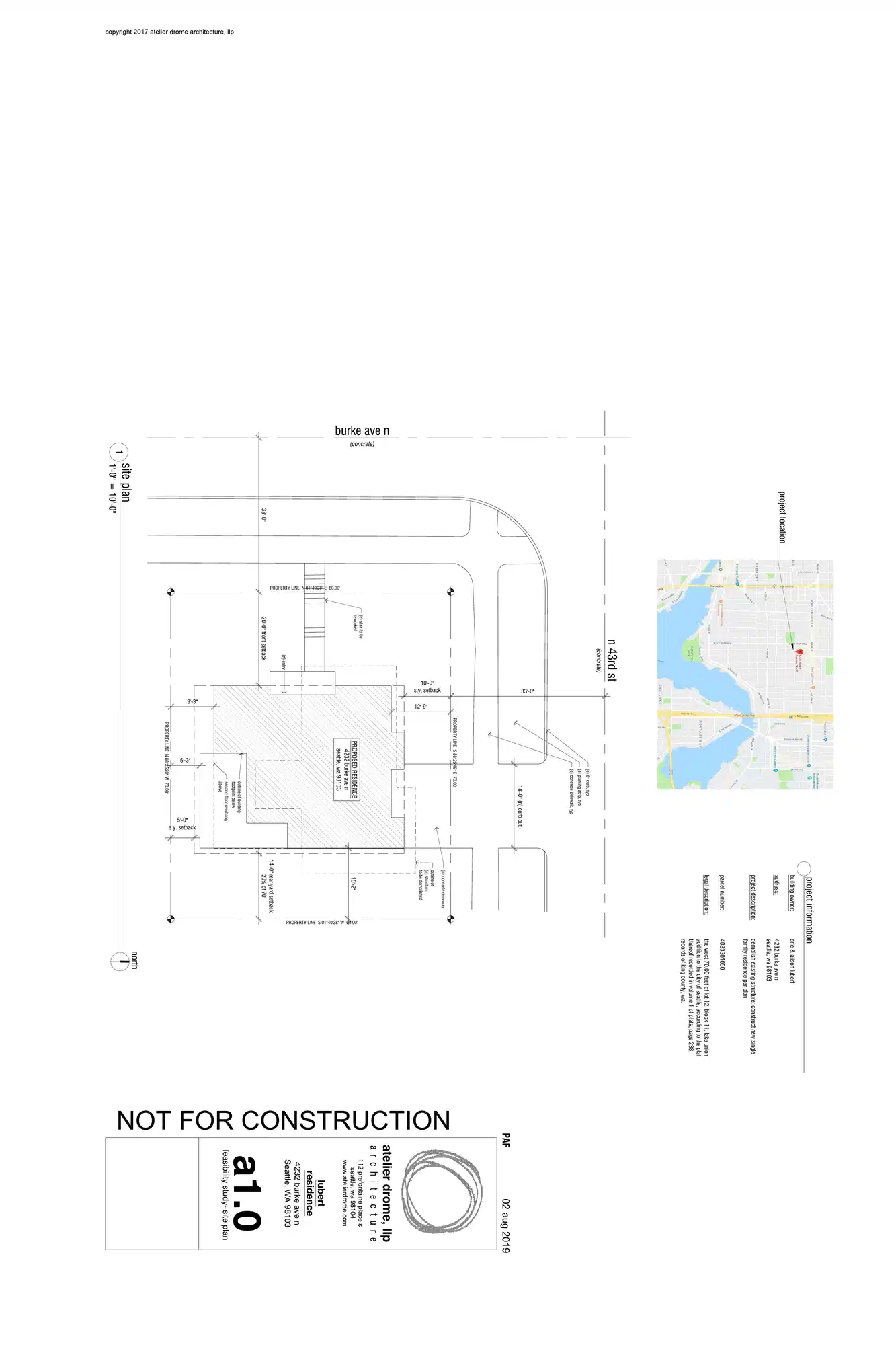Site plan for 4232 Burke Ave N