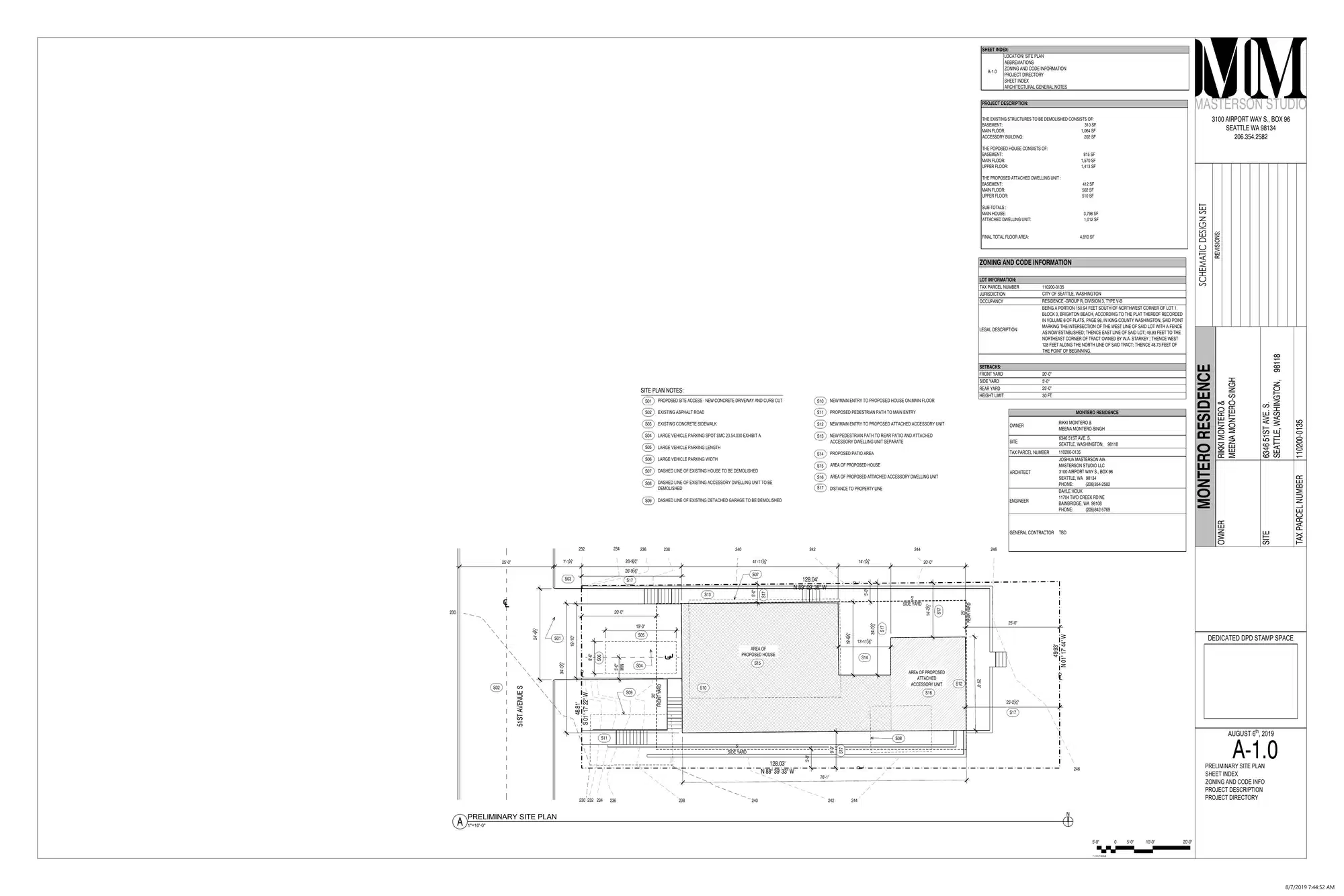 Site plan for 6346 51st Ave S