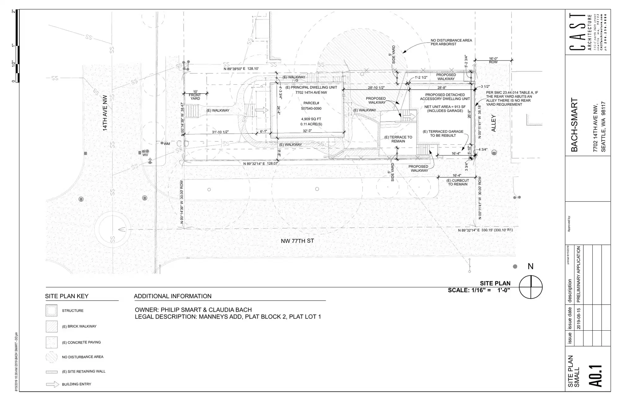 Site plan for 7702 14th Ave NW