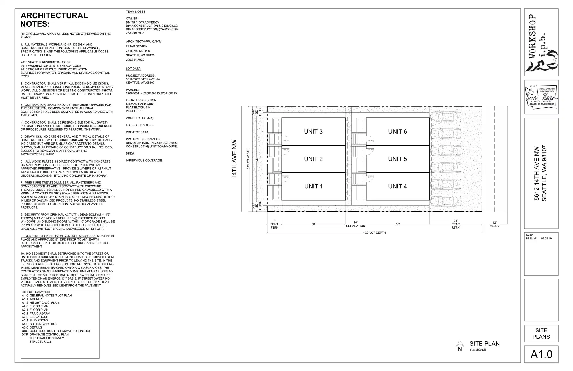 Site plan for 5612 14th Ave NW