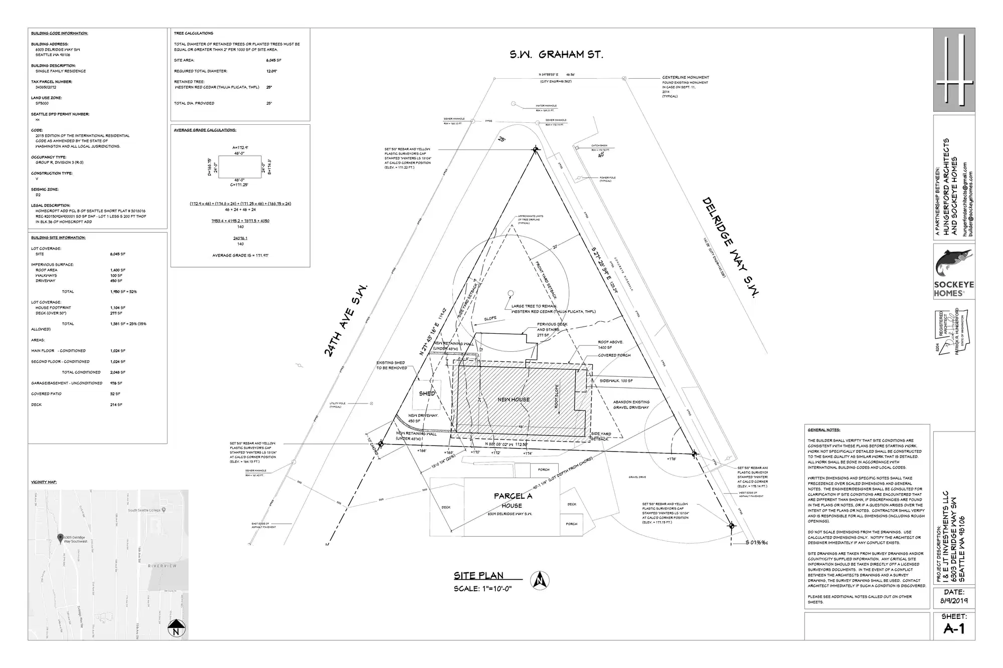 Site plan for 6303 Delridge Way SW
