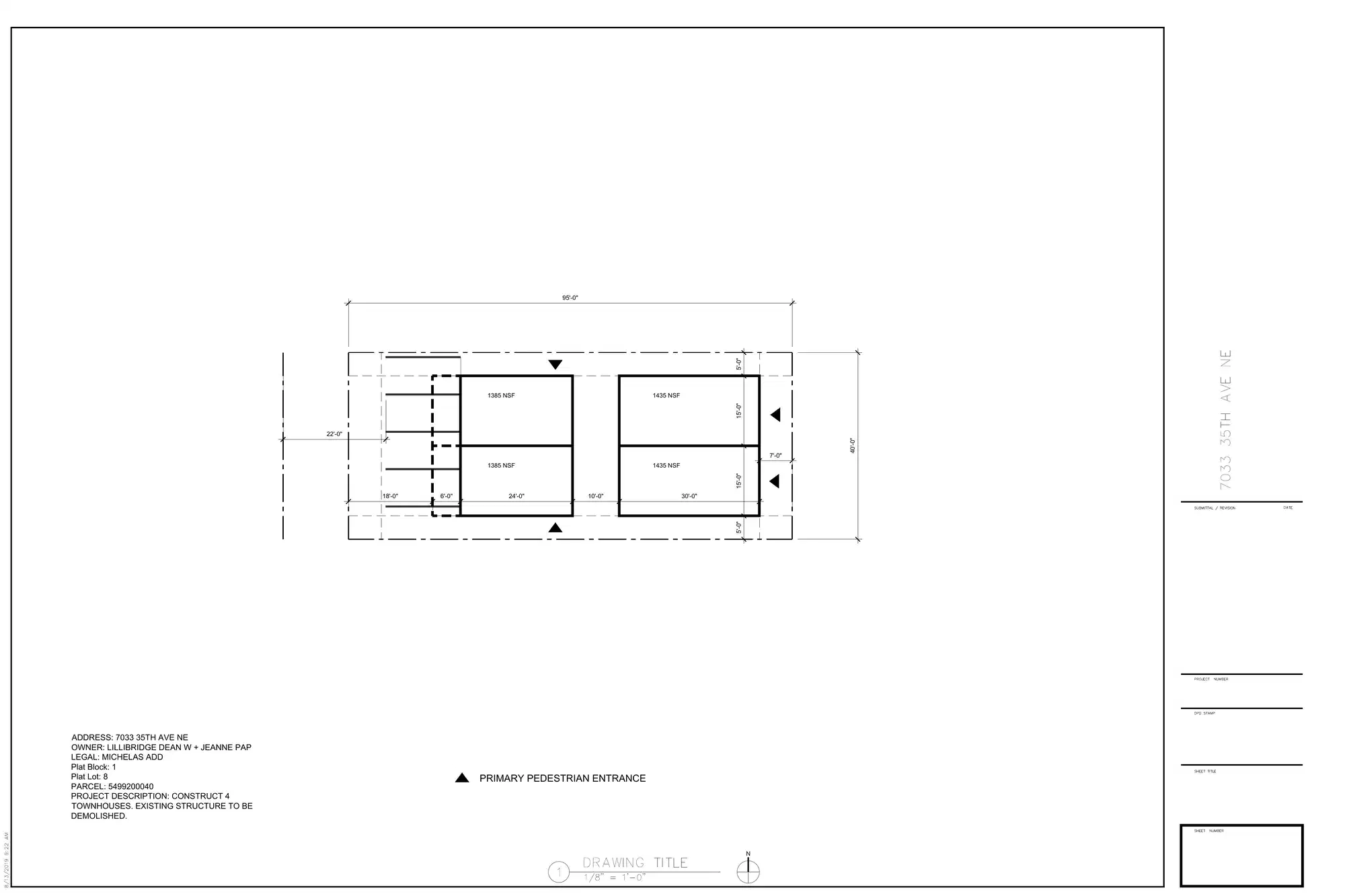 Site plan for 7033 35th Ave NE