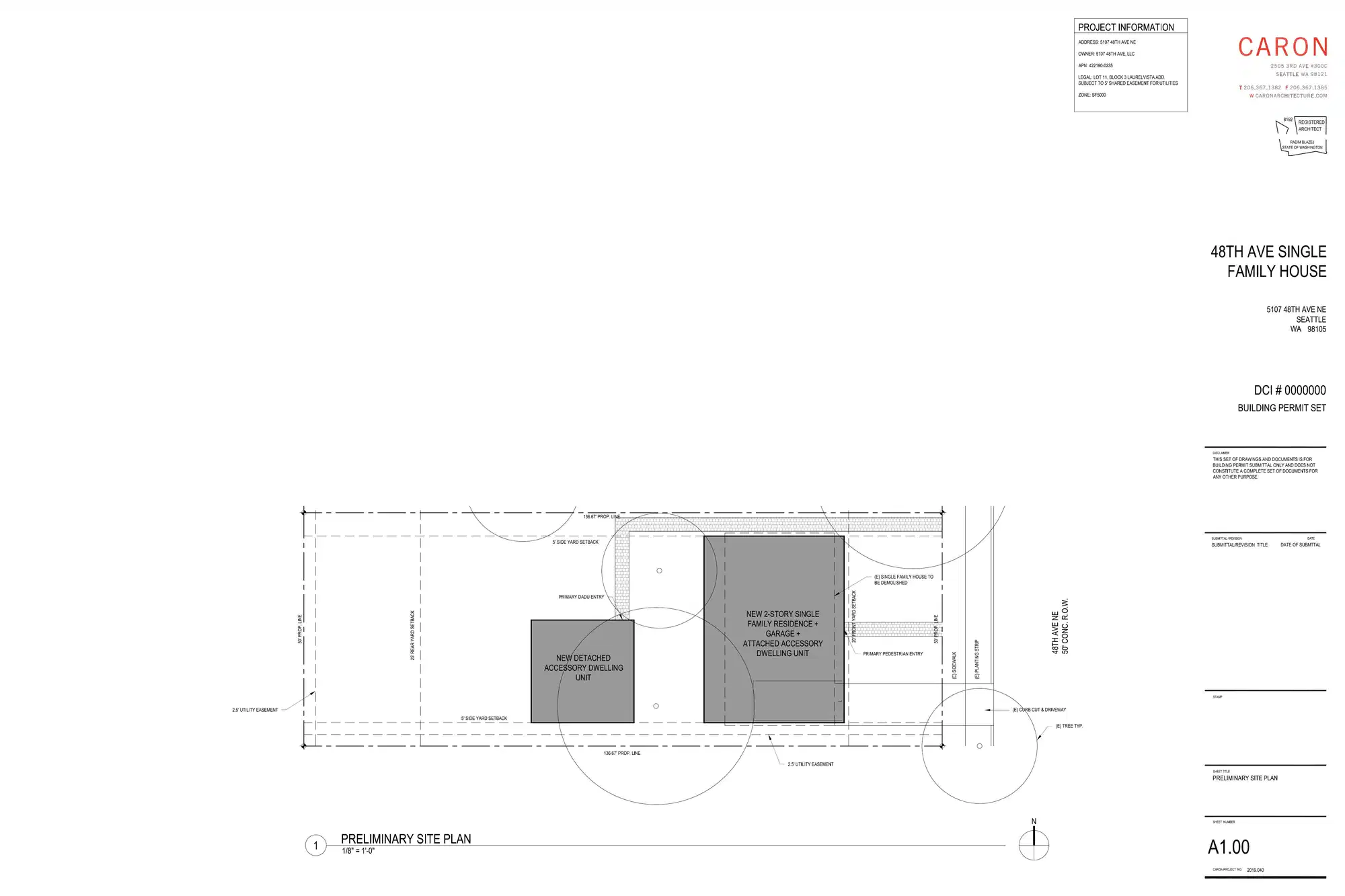 Site plan for 5107 48th Ave NE
