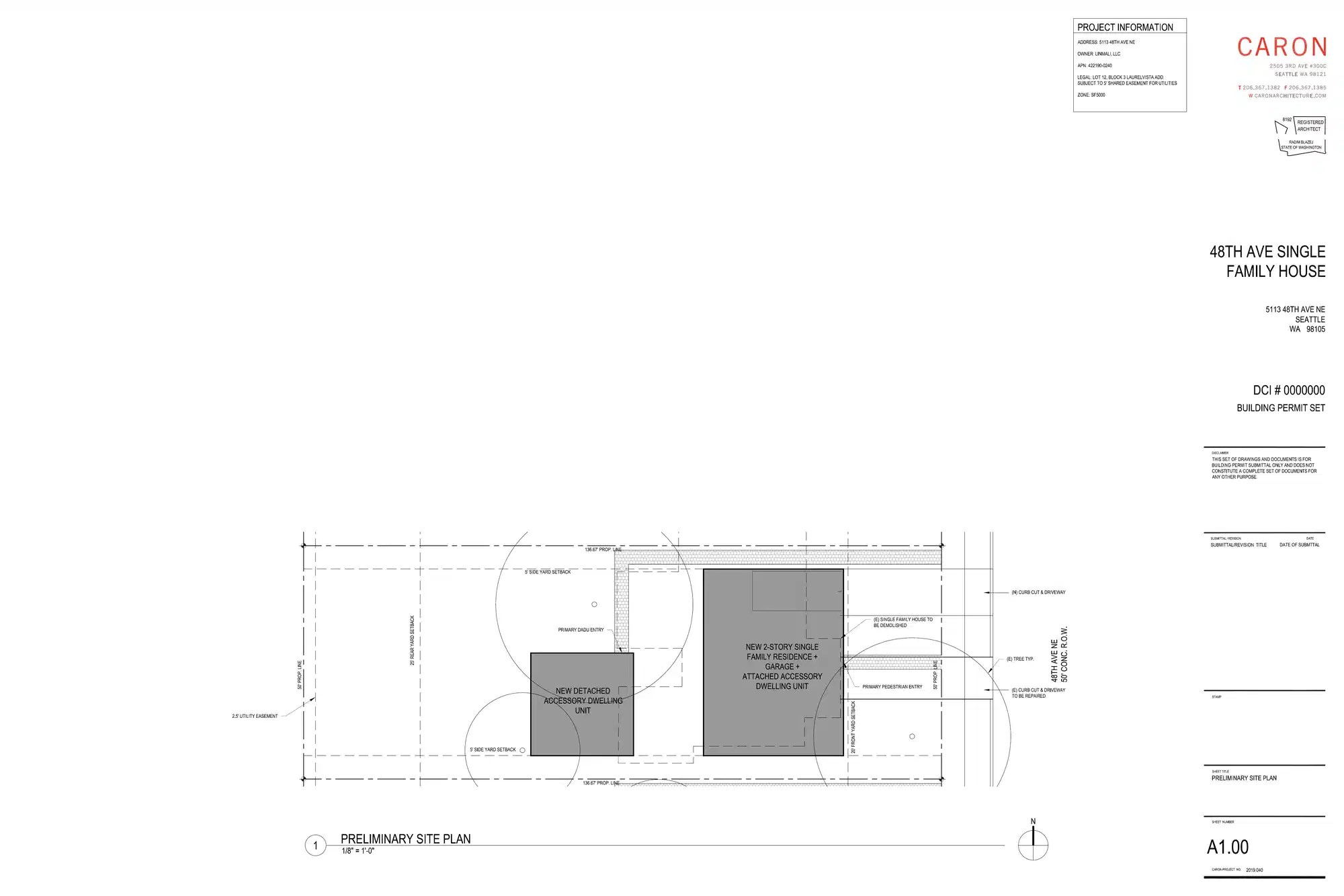 Site plan for 5113 48th Ave NE