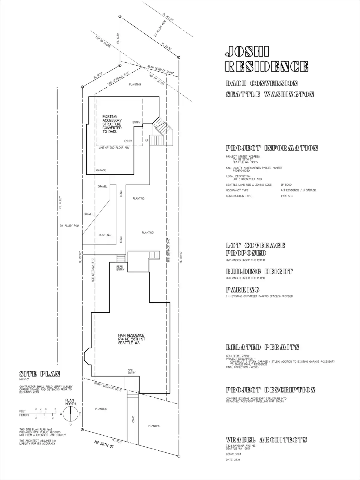 Site plan for 1714 NE 58th St