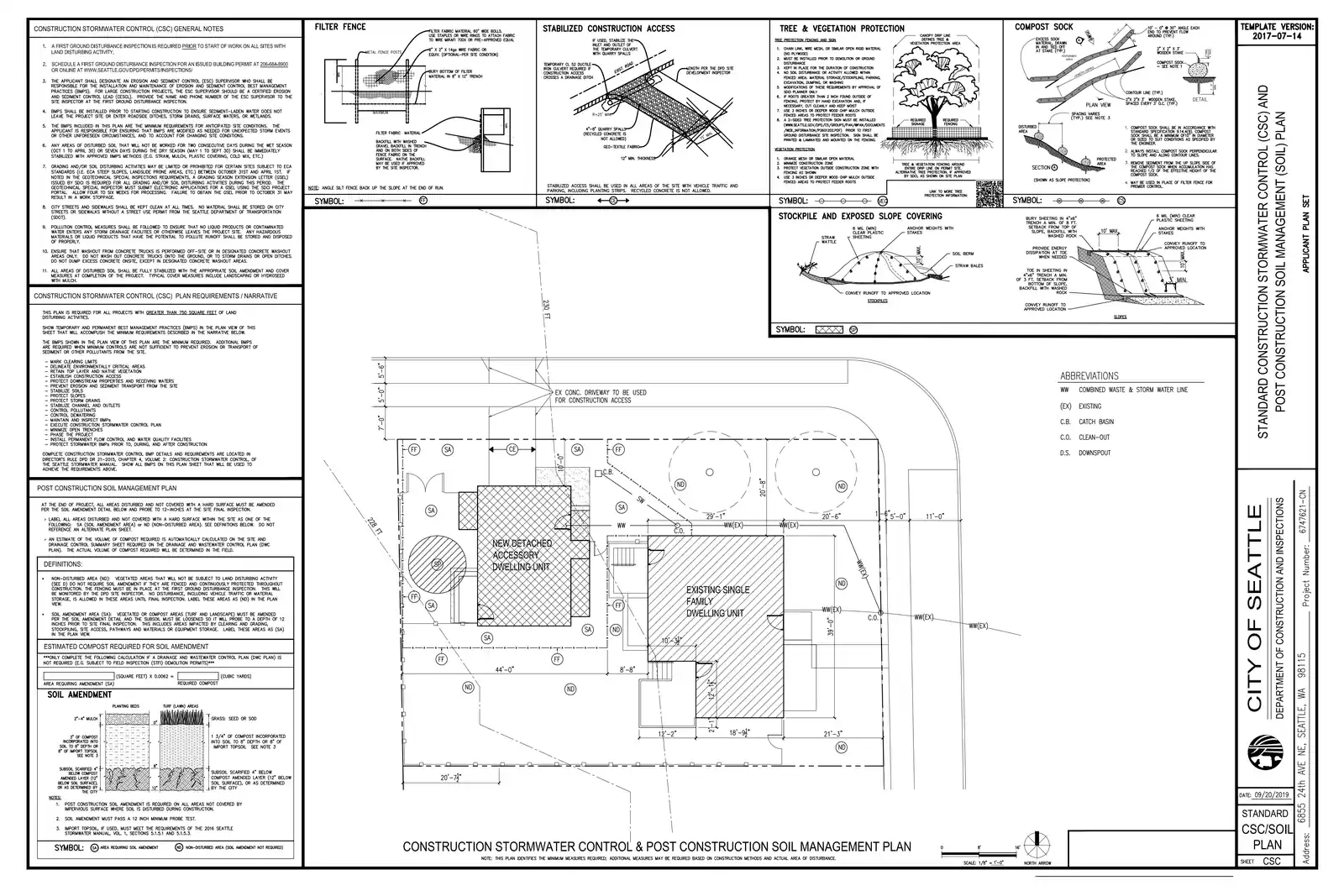 Site plan for 6855 24th Ave NE