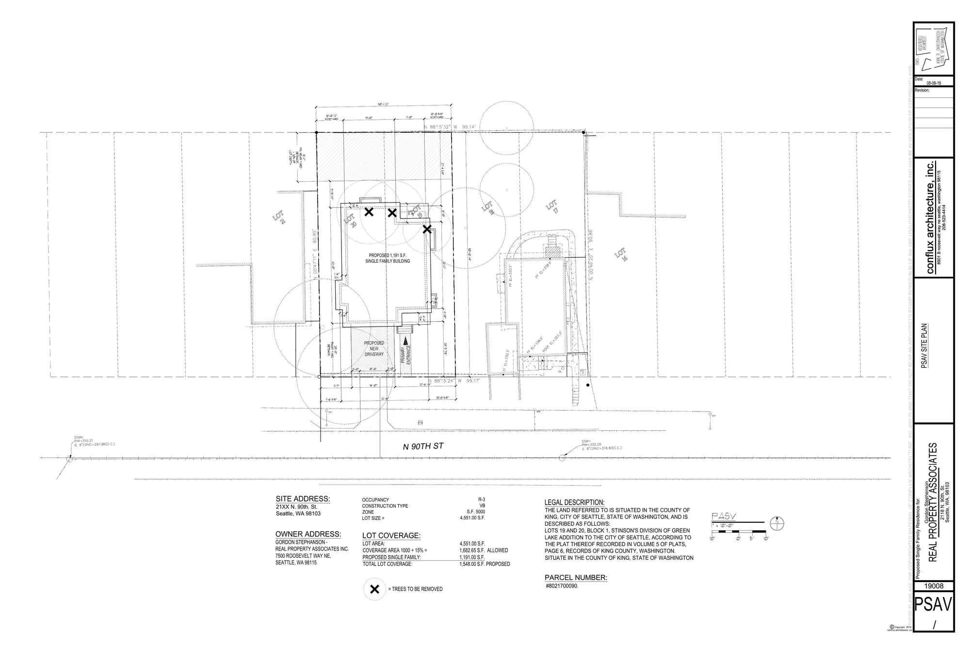 Site plan for 2118 N 90th St