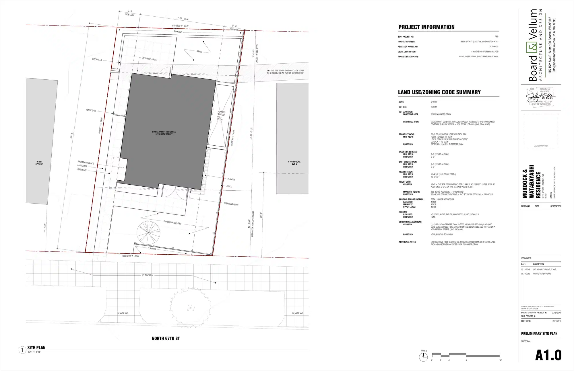 Site plan for 922 N 67th St