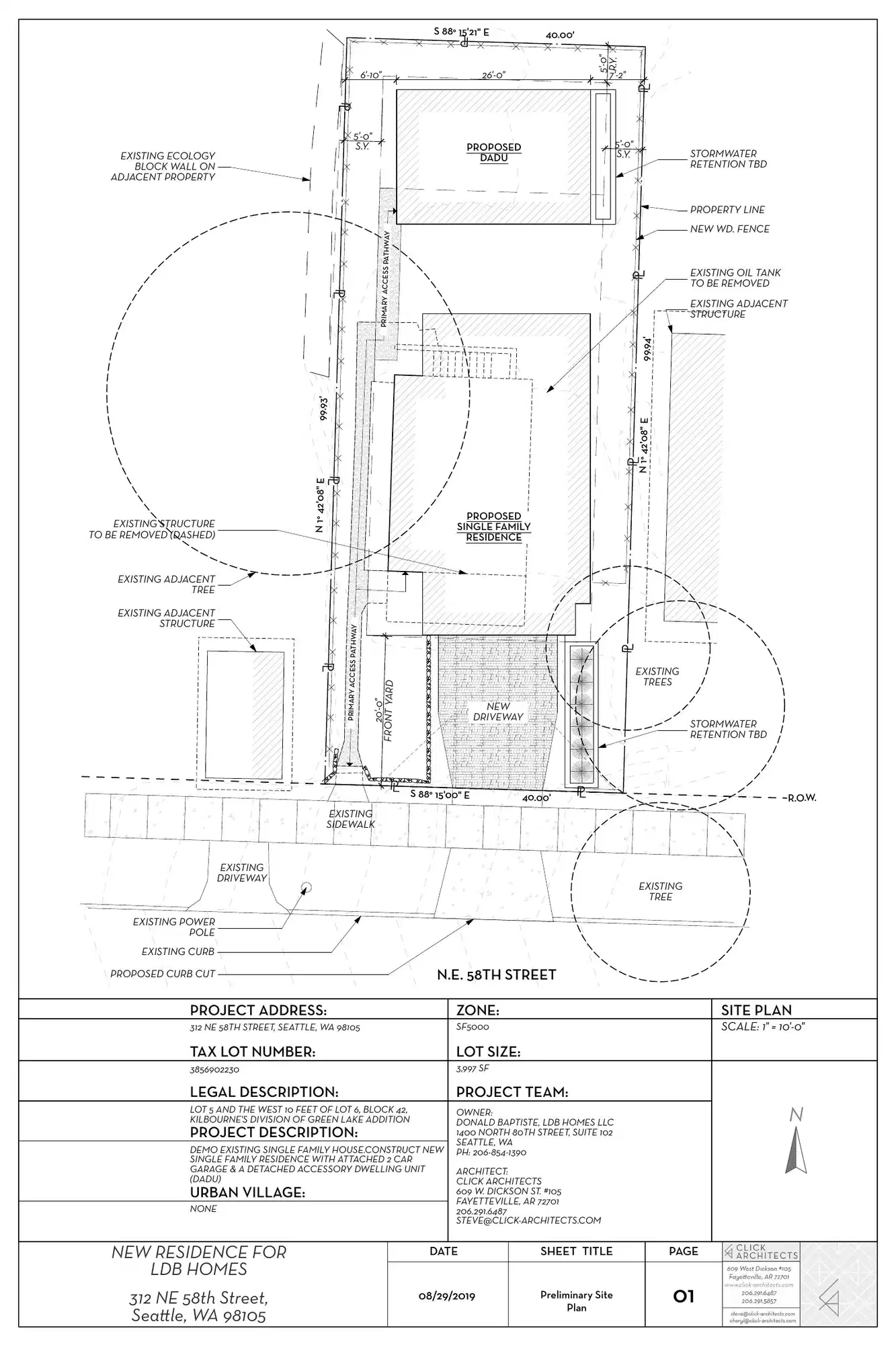 Site plan for 312 NE 58th St