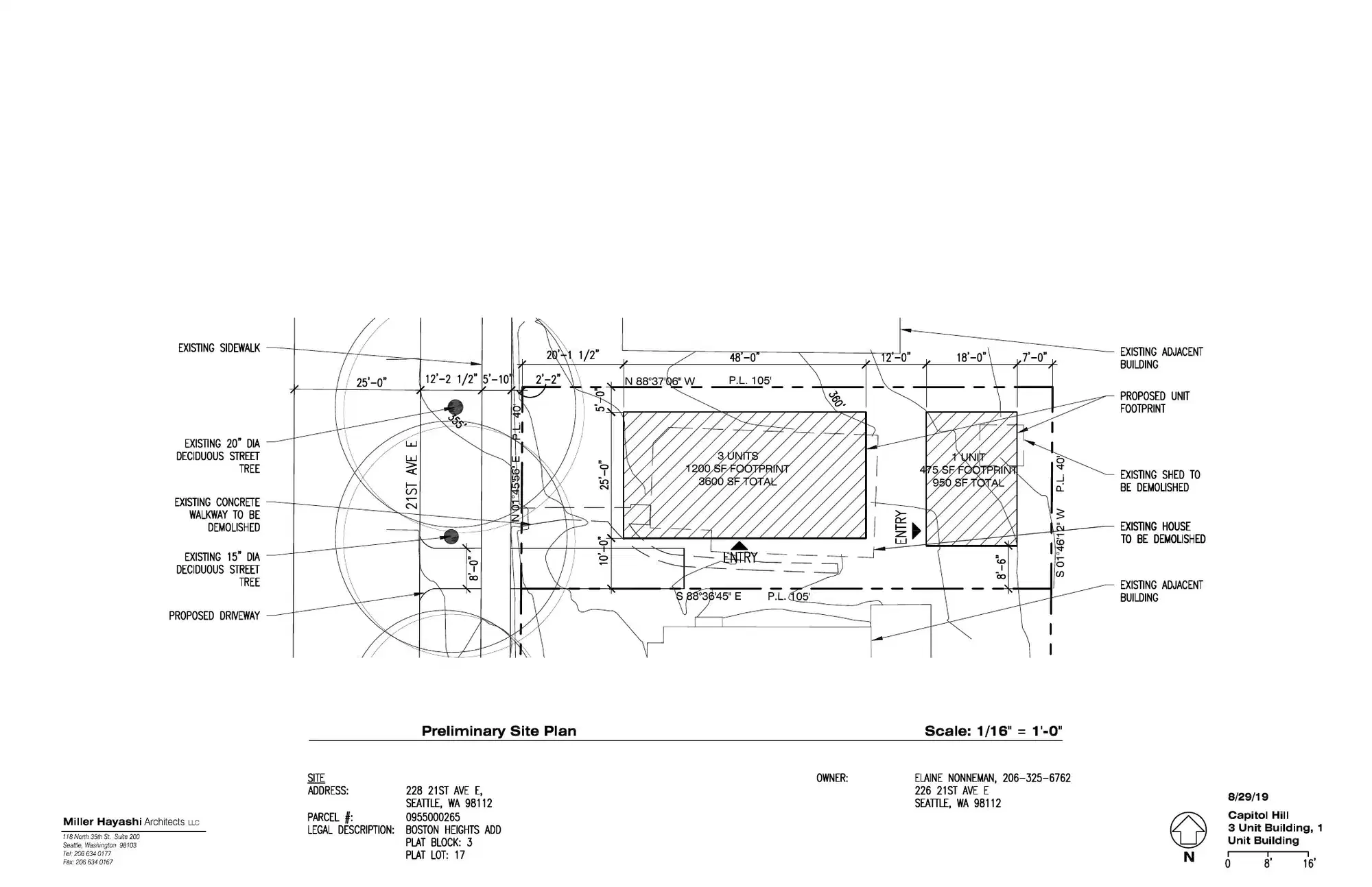 Site plan for 230 21st Ave E
