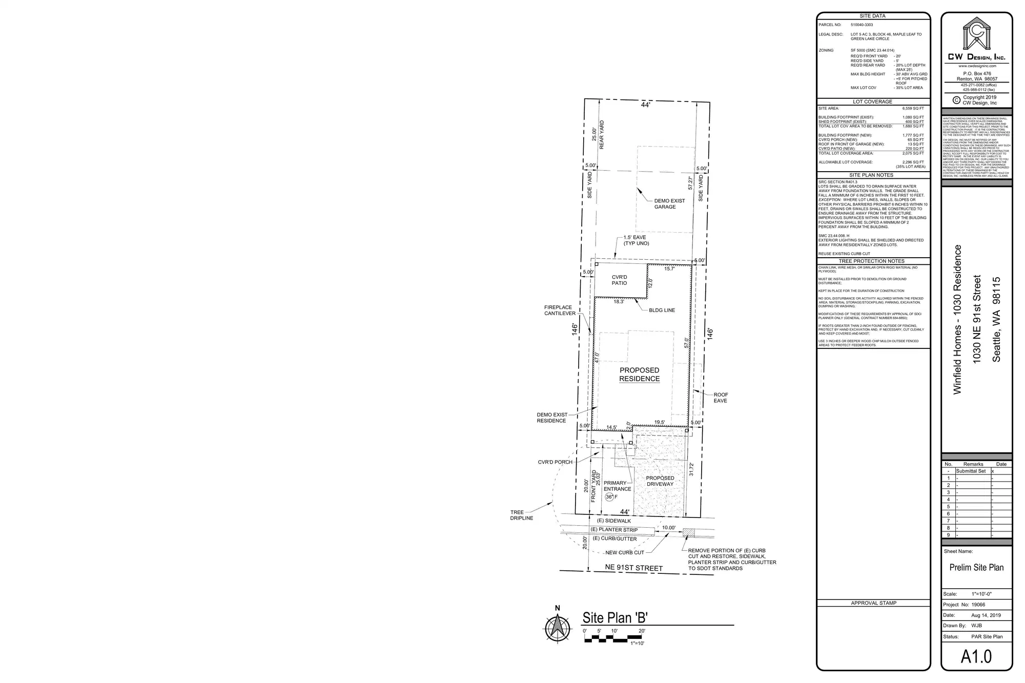 Site plan for 1030 NE 91st St