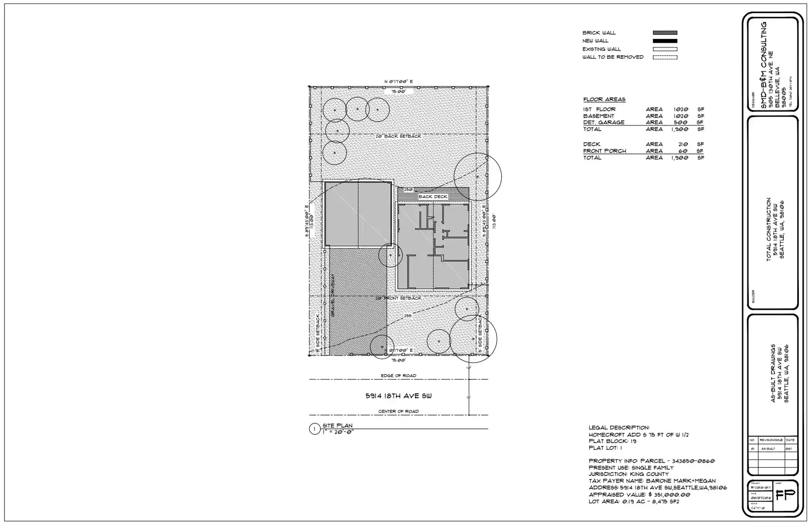 Site plan for 5914 18th Ave SW