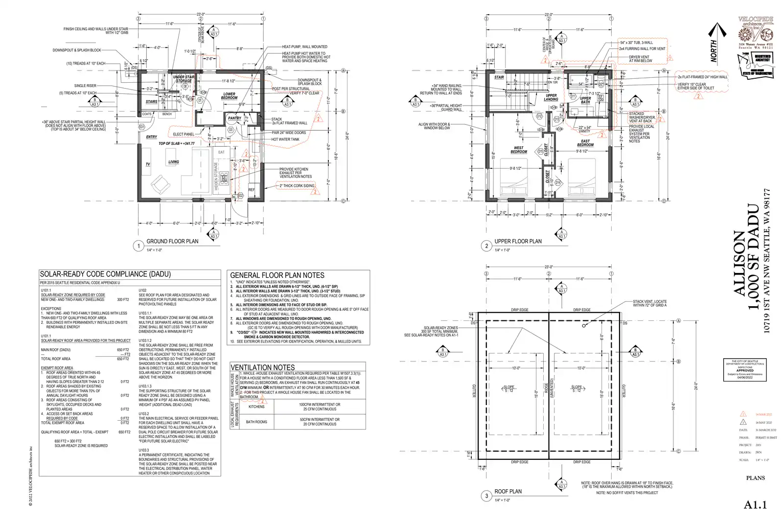 Site plan for 10719 1st Ave NW