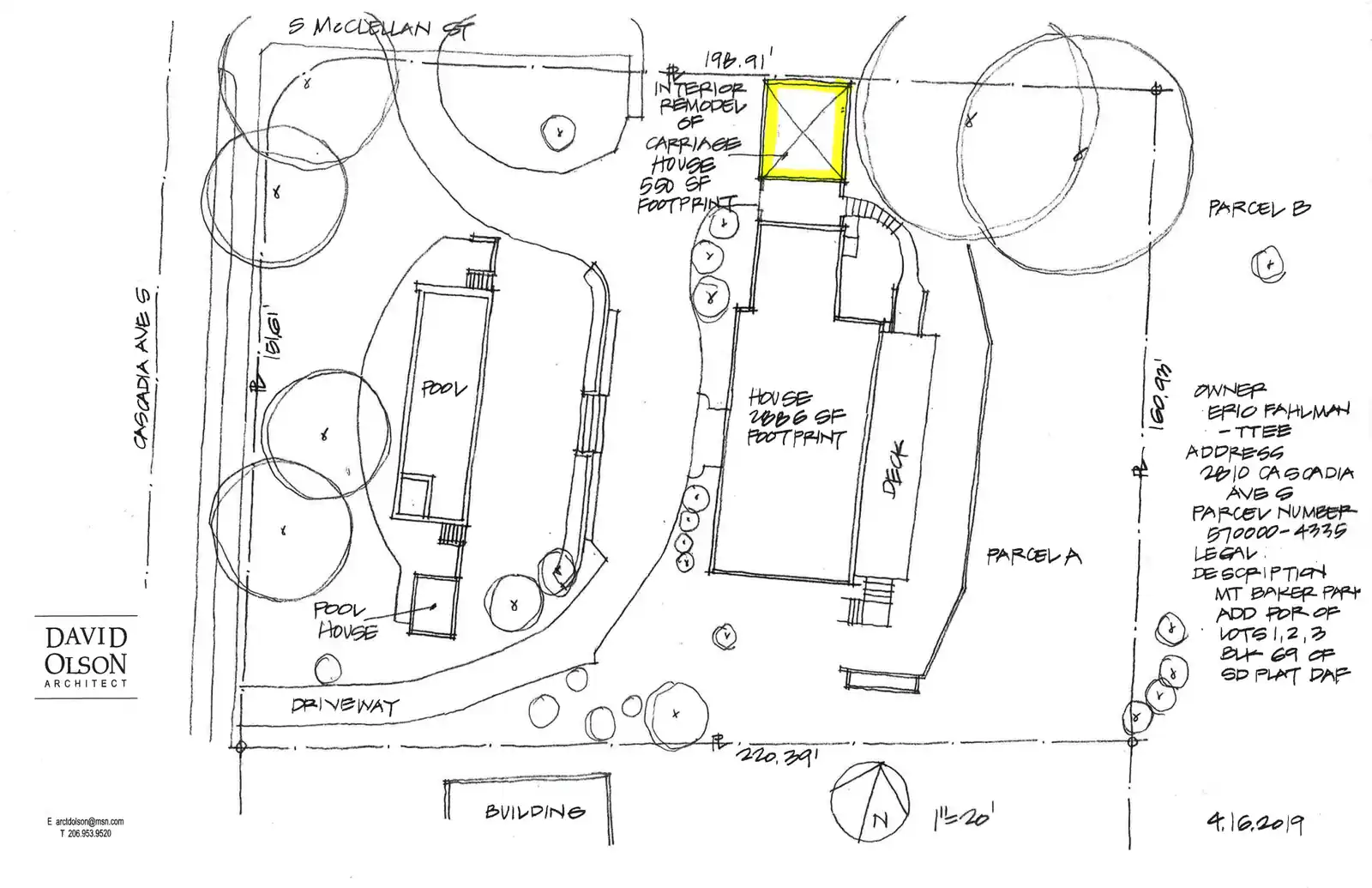 Site plan for 2810 Cascadia Ave S