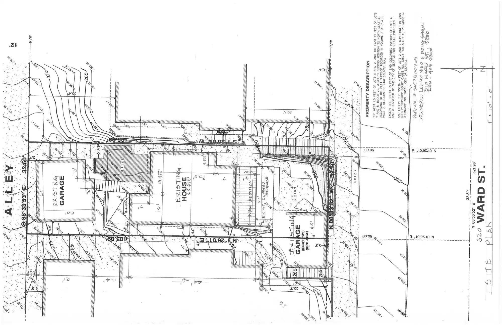 Site plan for 310 Ward St
