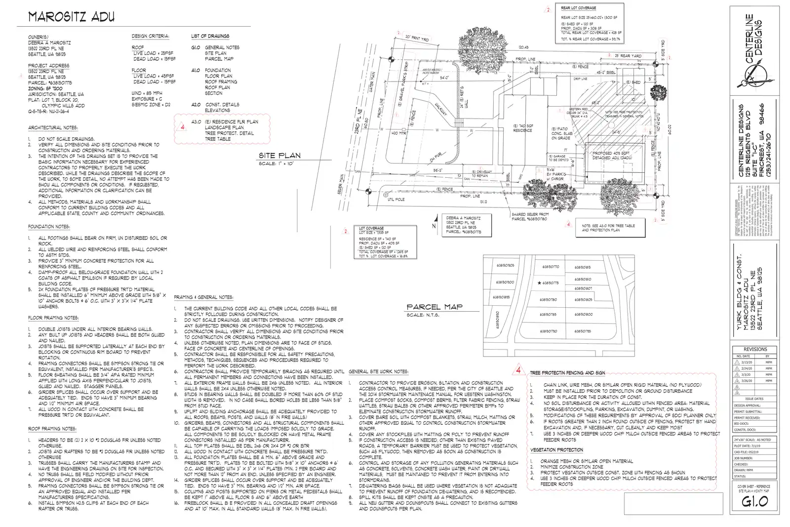 Site plan for 13522 23rd Pl NE