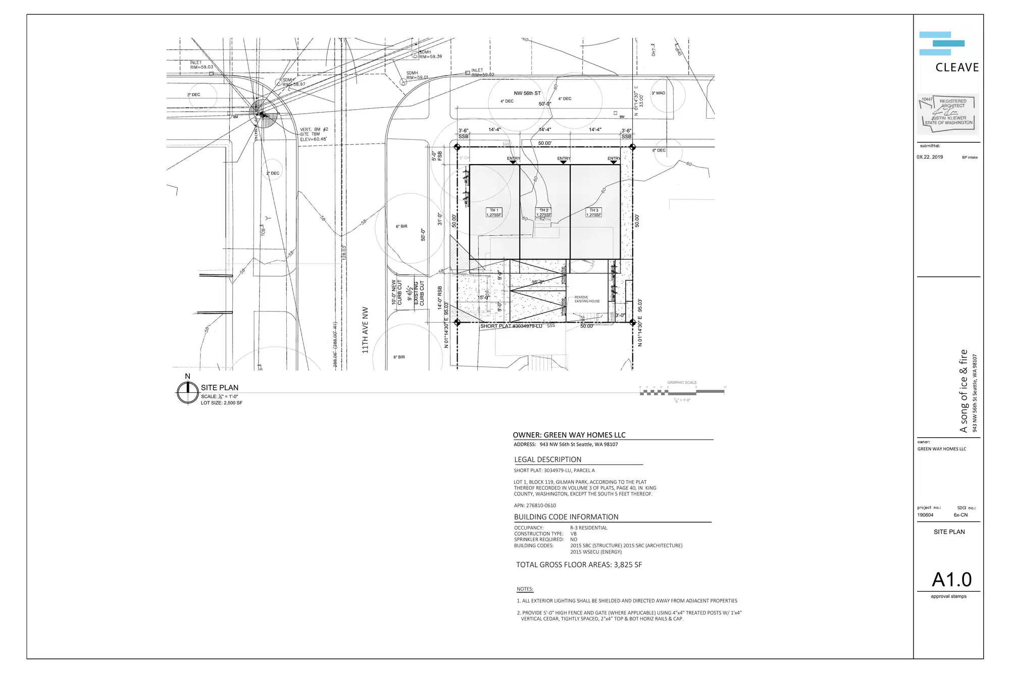 Site plan for 943 NW 56th St