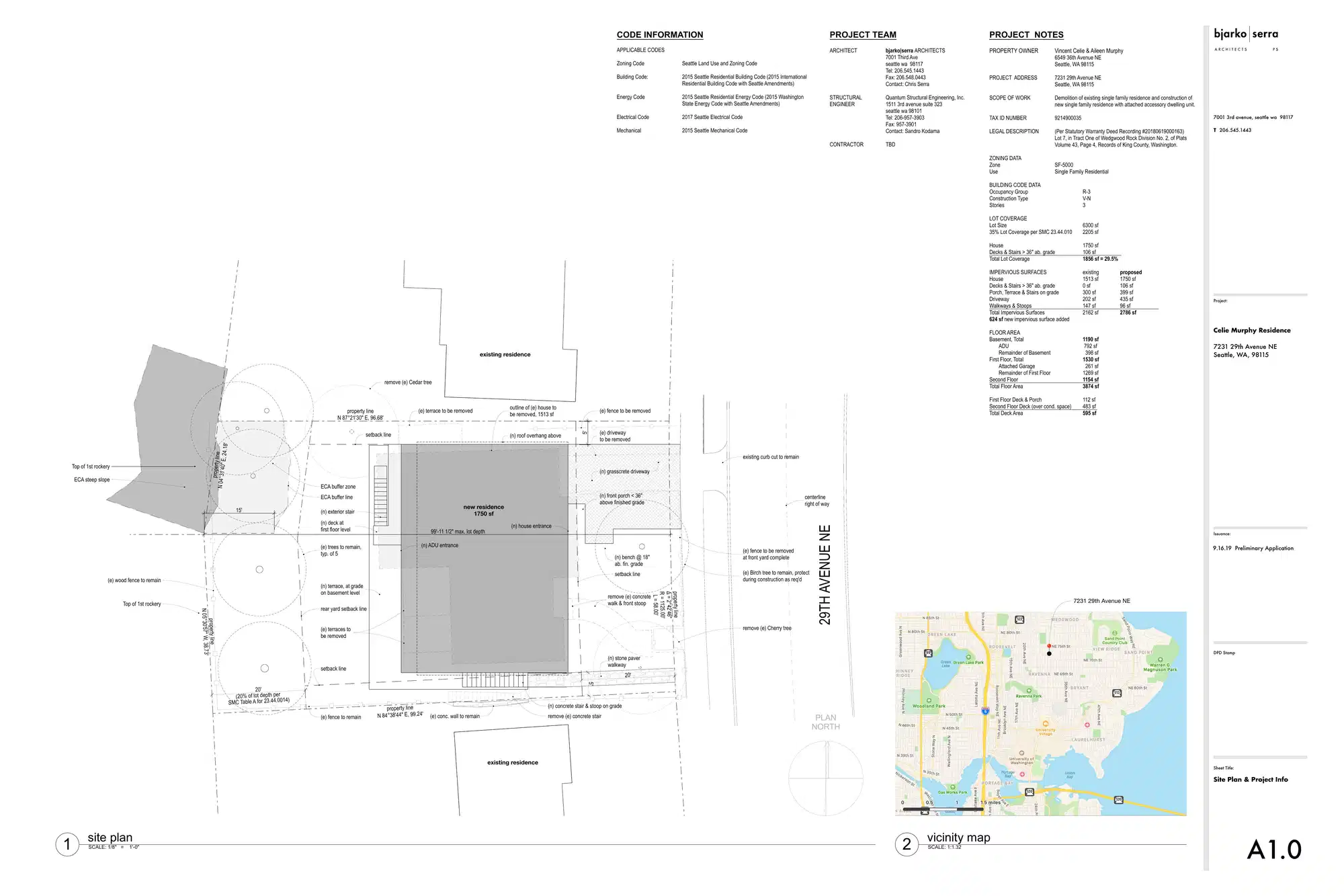 Site plan for 7231 29th Ave NE