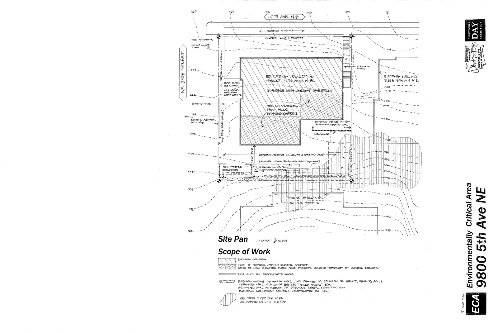 Site plan for 9800 5th Ave NE